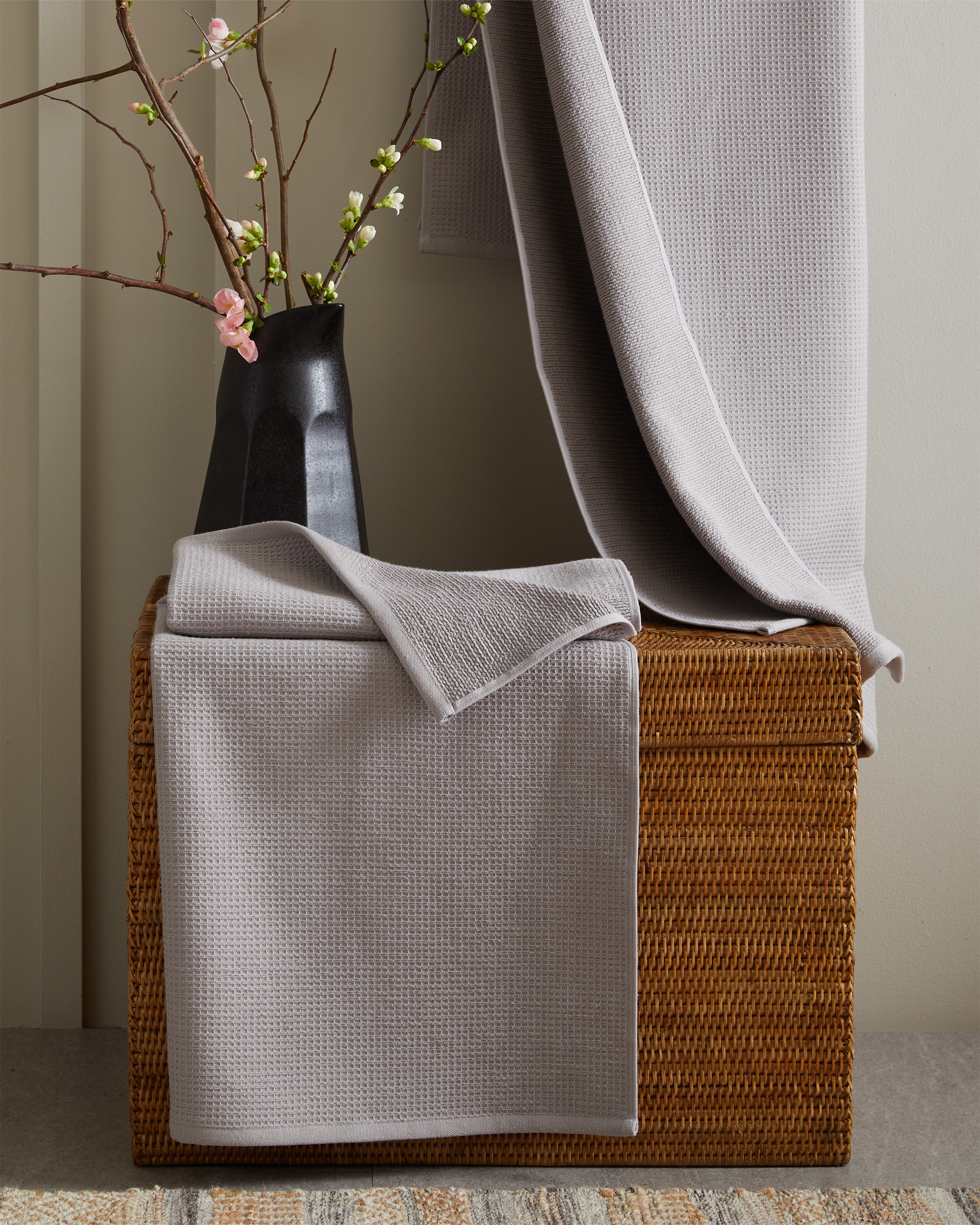 Turkish Waffle Terry Bath Sheet (Set of 2) - Thumbnail 5