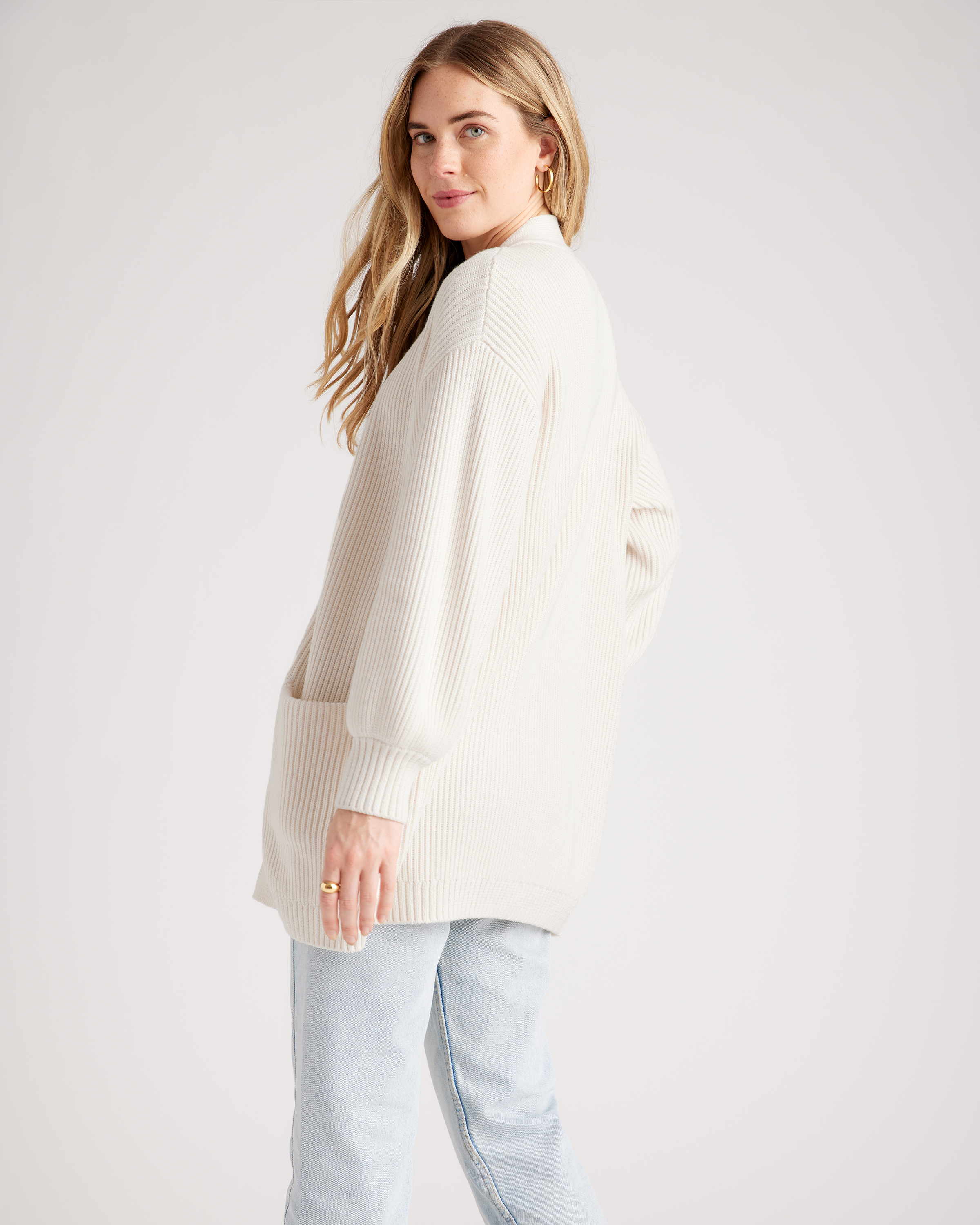 100% Organic Cotton Oversized Cardigan