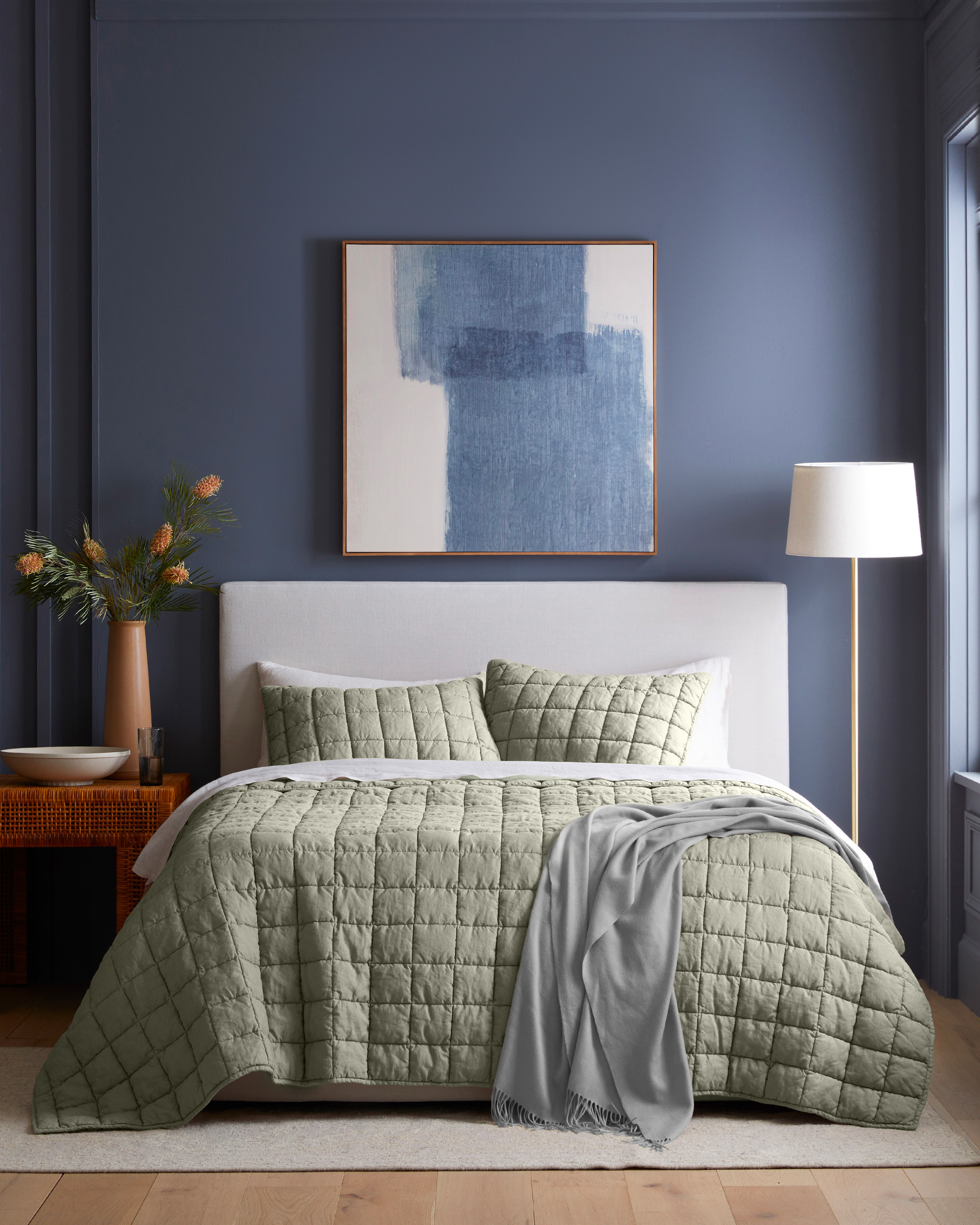 Willowleaf European Linen Box Quilt Set