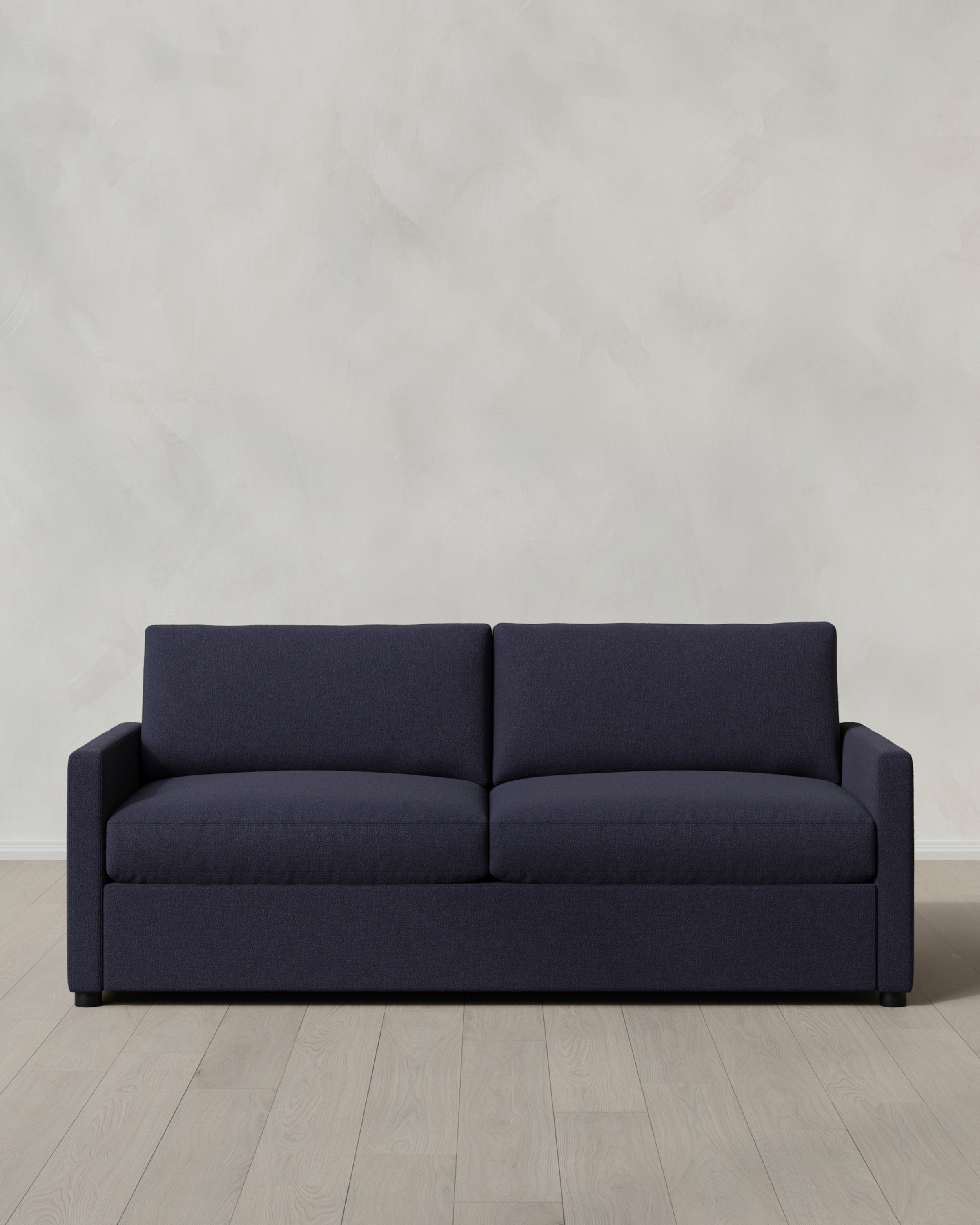 Navy Brennan Sleeper Sofa in Performance Basketweave