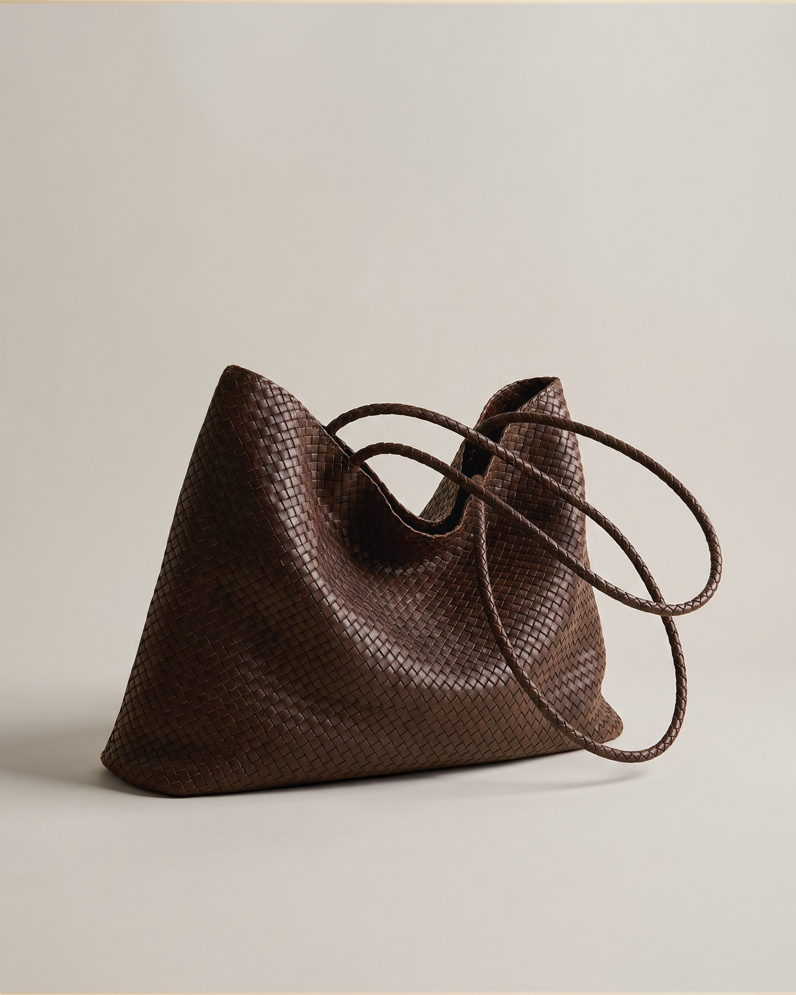 Dark Brown Siena Handwoven Tote