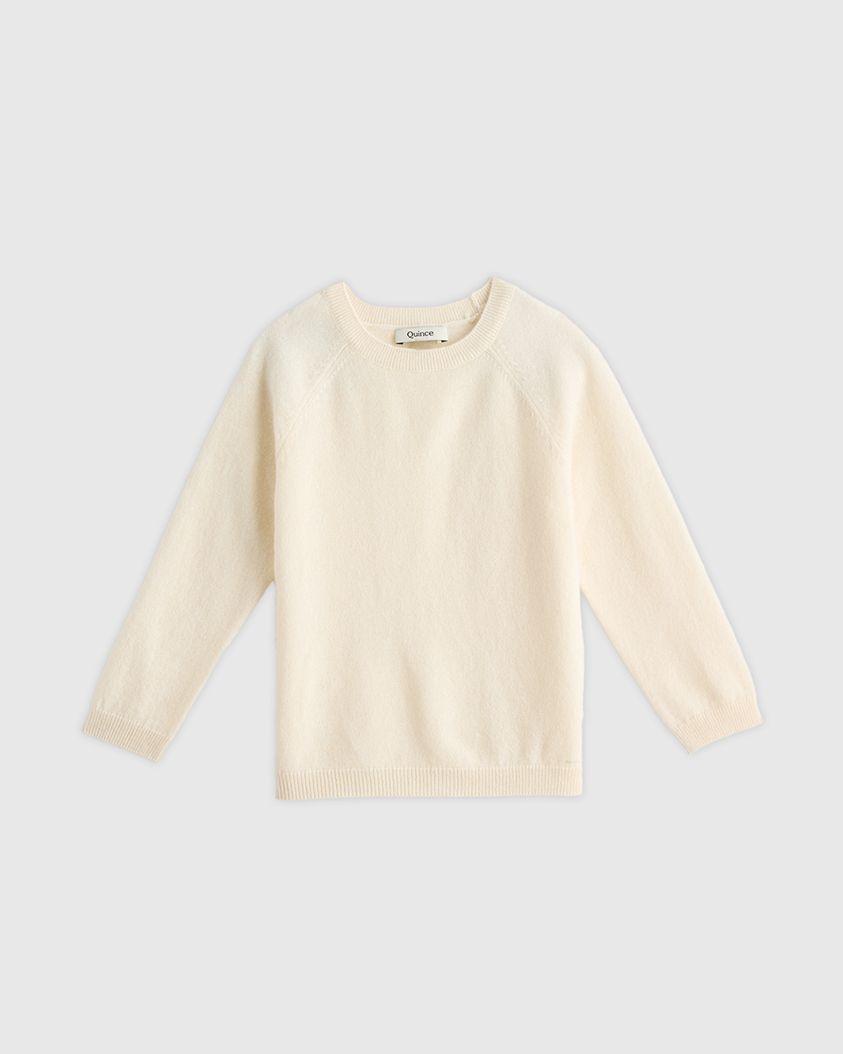 Ivory Washable Cashmere Crewneck Sweater