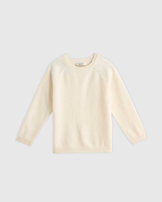 Ivory Washable Cashmere Crewneck Sweater
