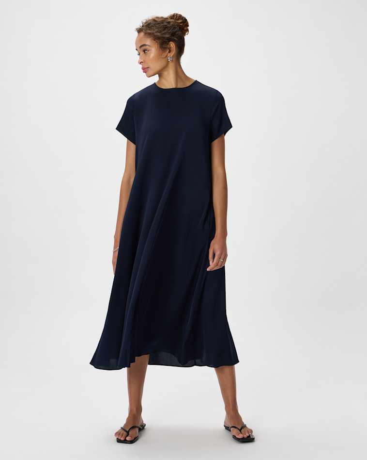 Women's 100% Silk Jersey Midi Wrap Dress in Evergreen, Size XS by Quince Women's 100% Silk Jersey Midi Wrap Dress in Evergreen, Size XS by Quince