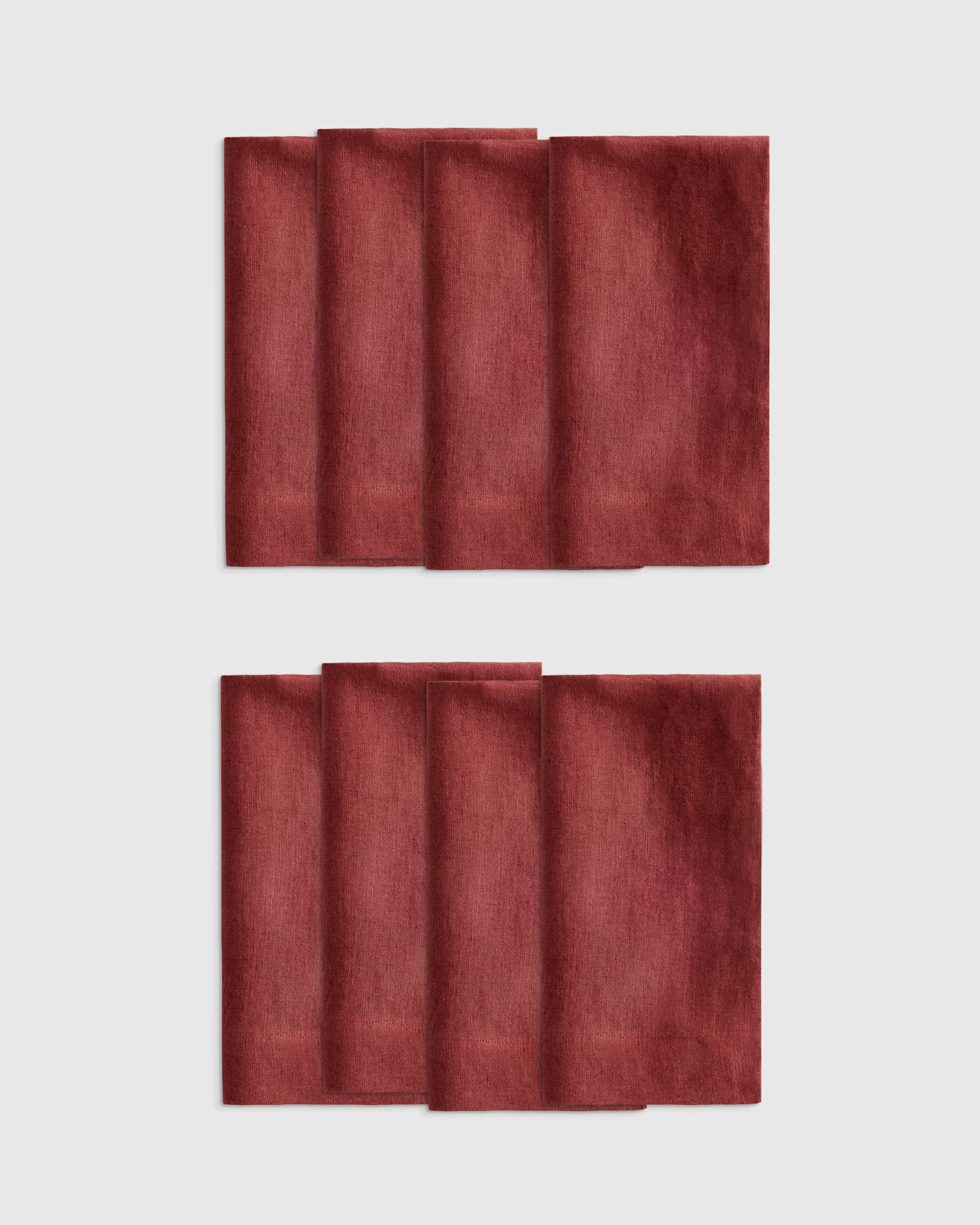 European Linen Wide-Hem Napkins, Set of 8