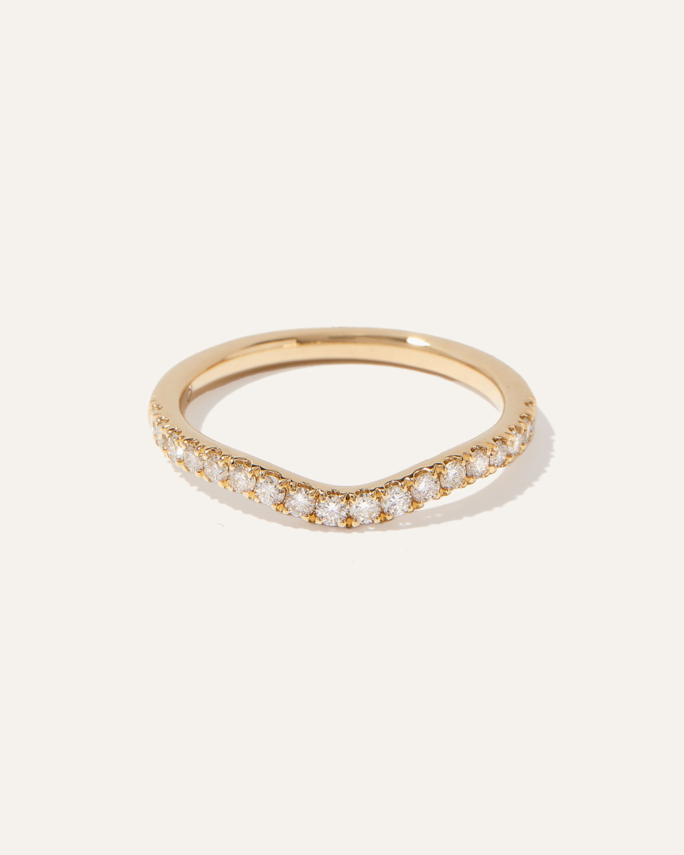 Yellow Gold 14K Gold Lab Grown Diamond Contoured Band