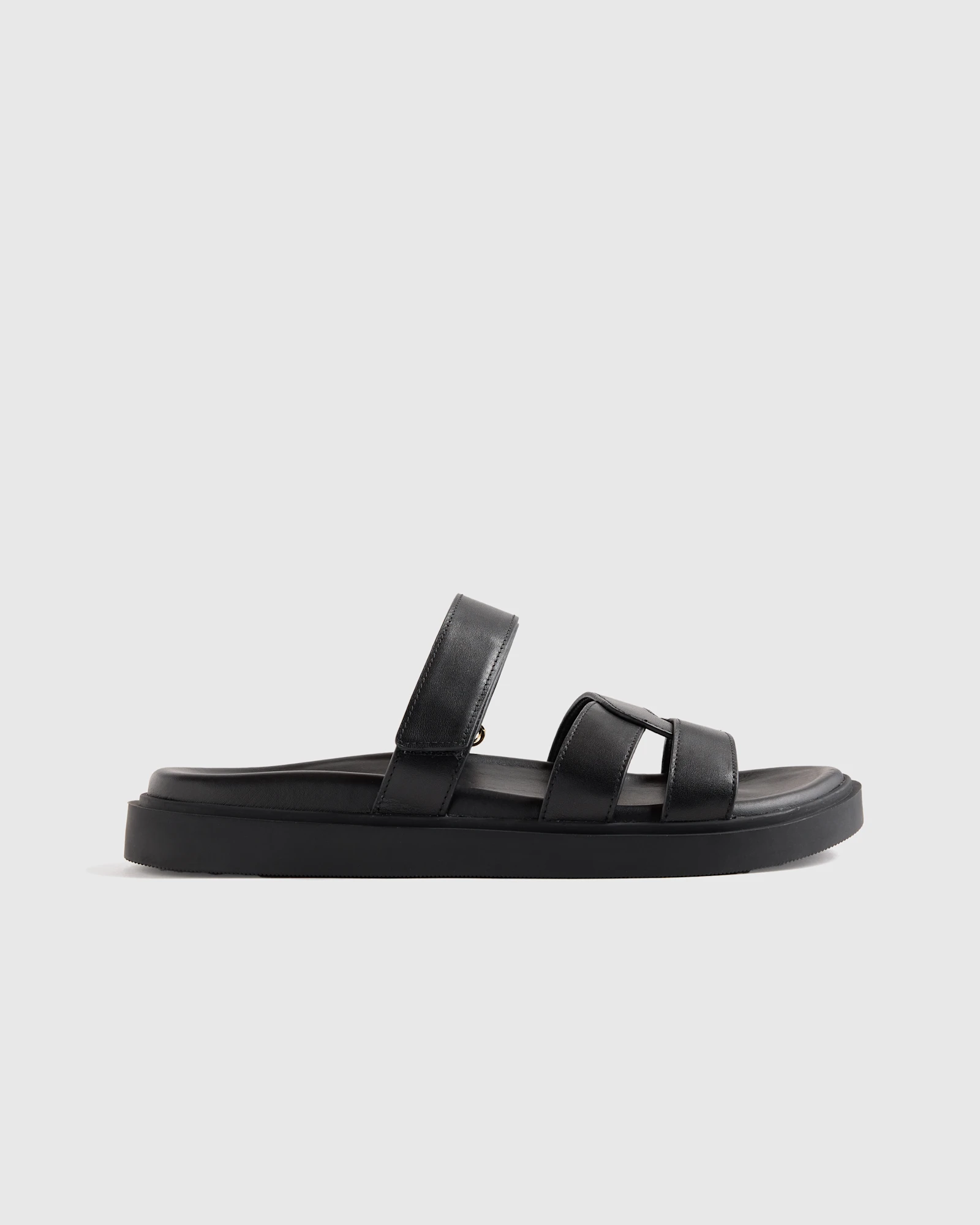 Italian Leather Sport Slide Sandal
