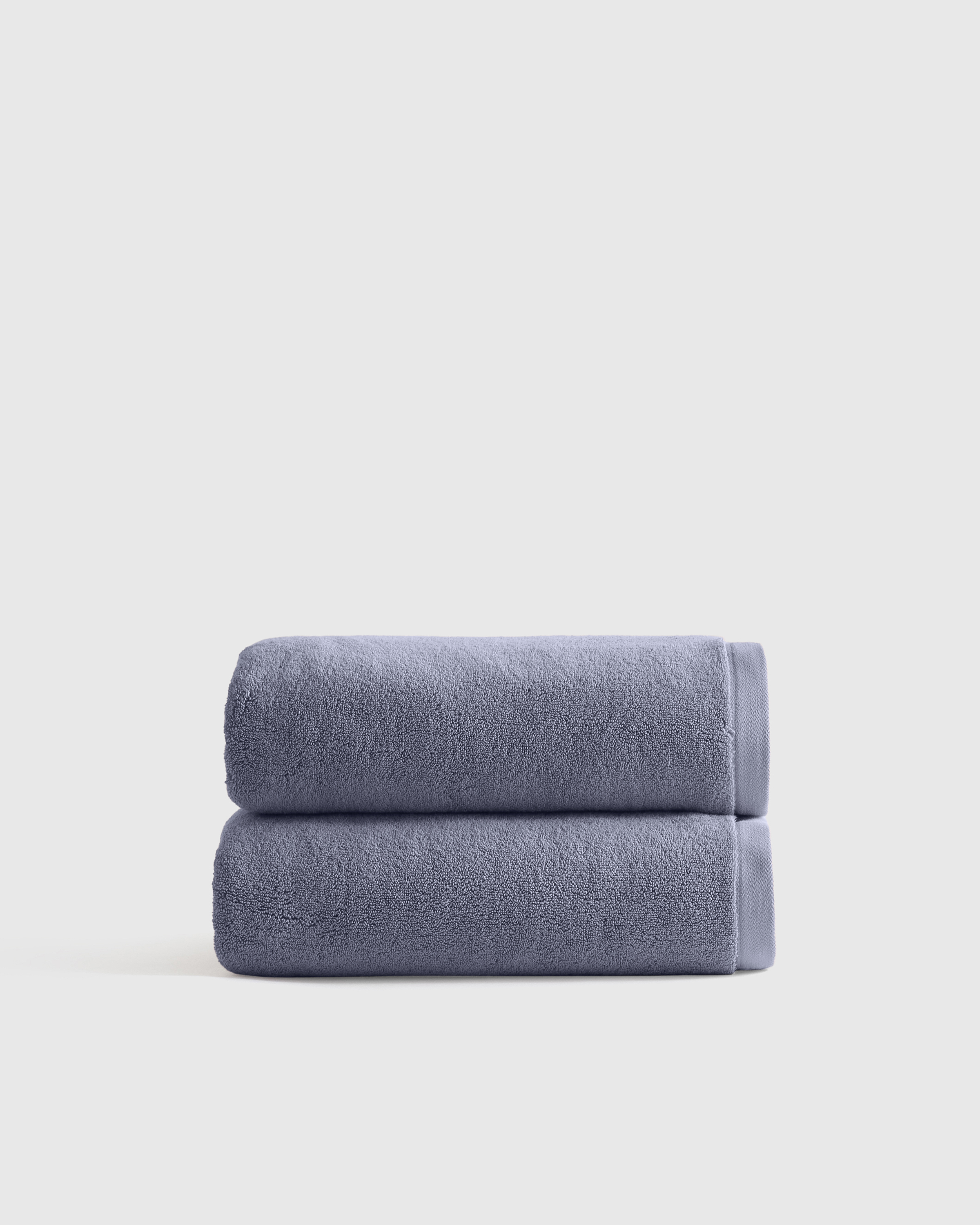 Twilight Blue Plush Organic Turkish Cotton Bath Towel (Set of 2)