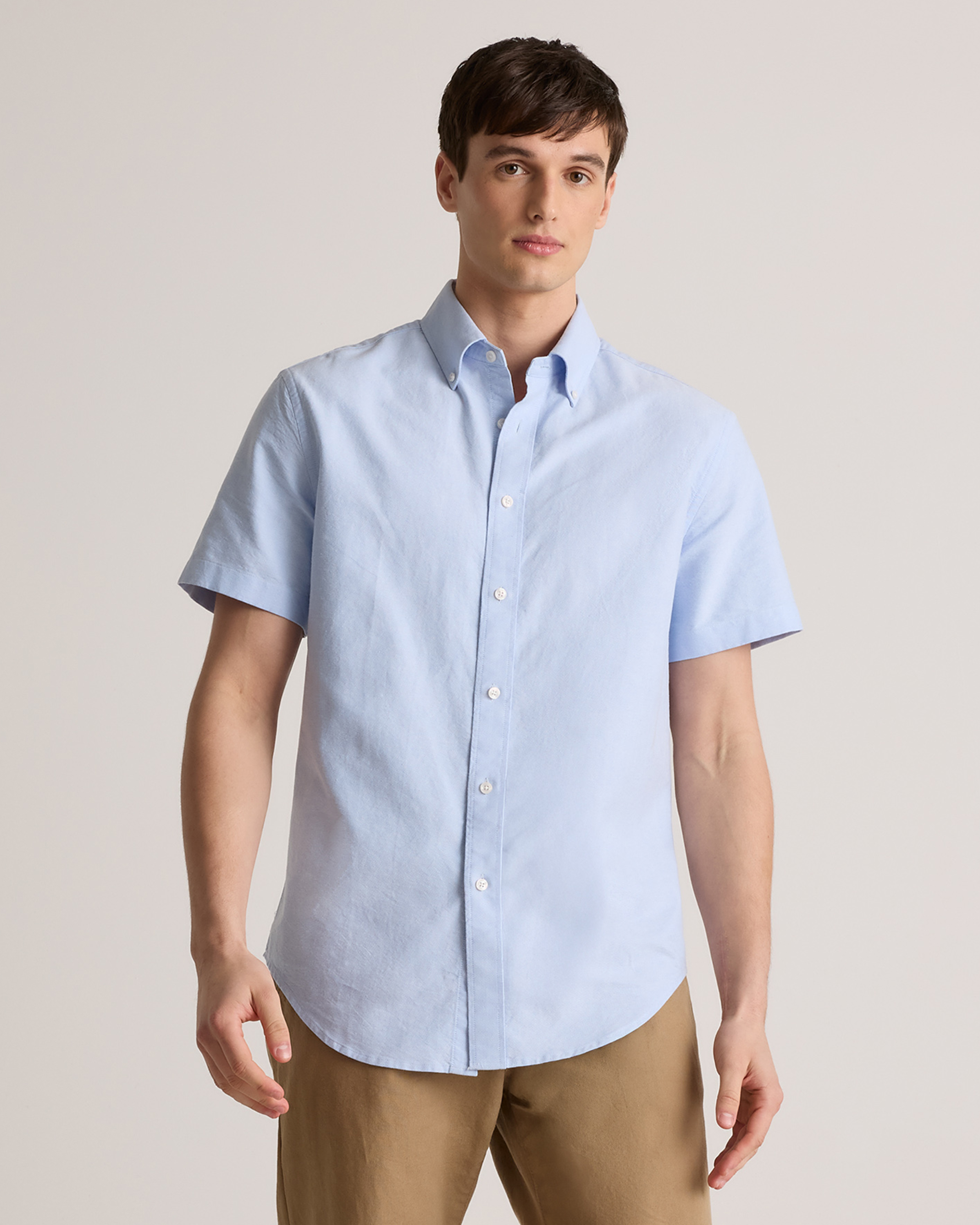 100% Organic Cotton Short Sleeve Oxford Shirt