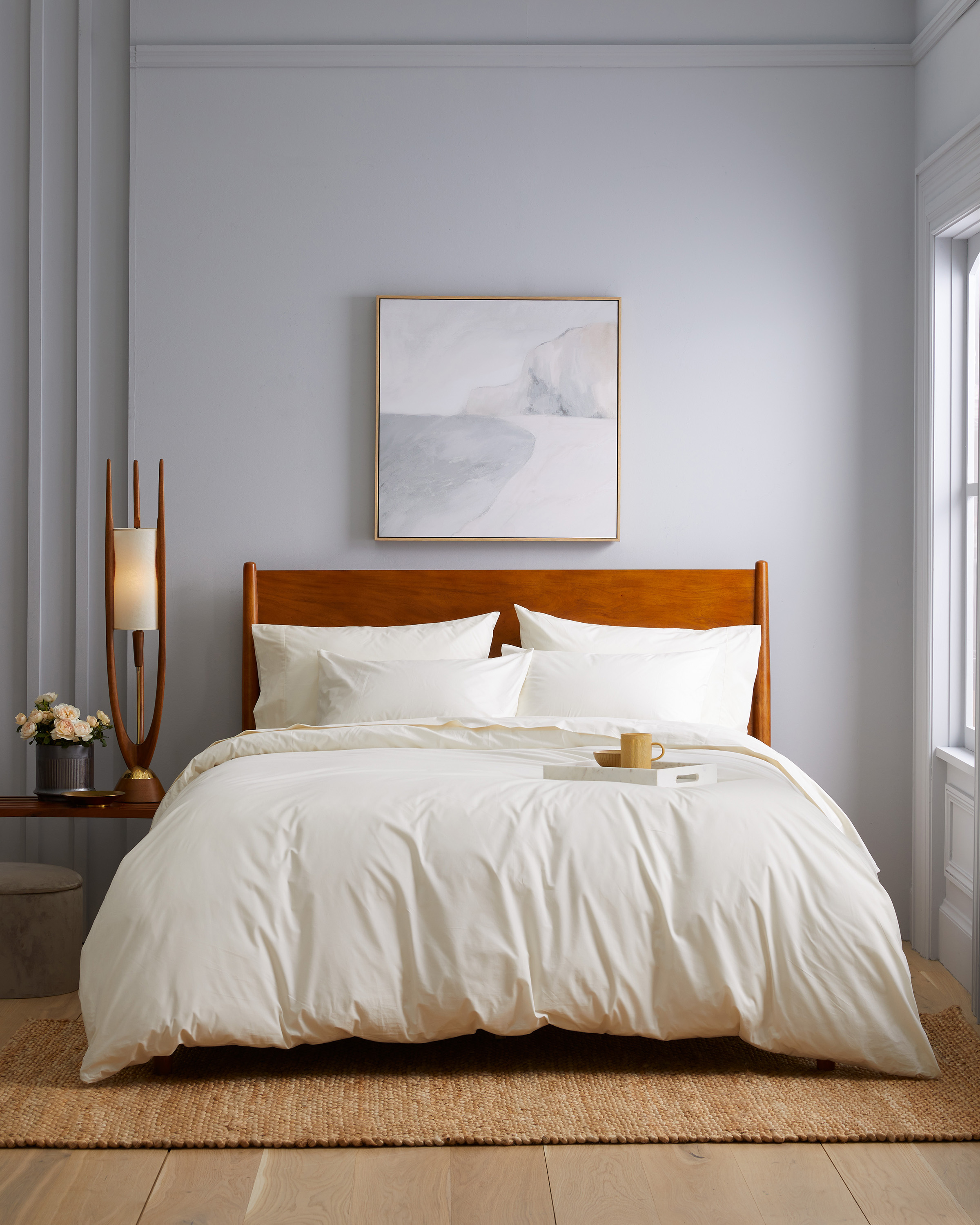 Ivory Organic Crisp & Smooth Cotton Deluxe Bedding Bundle