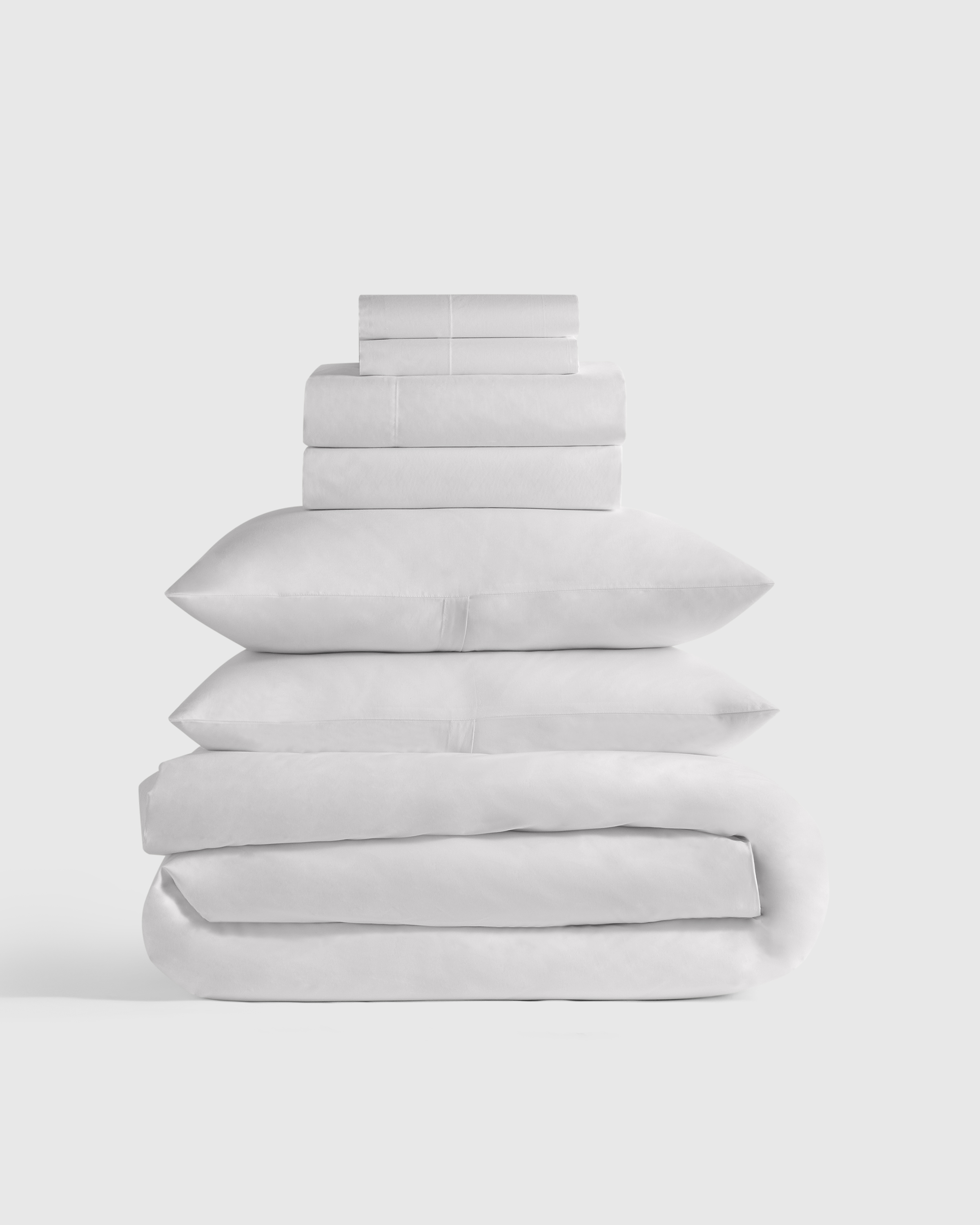 Classic Organic Percale Deluxe Bedding Bundle, White, King
