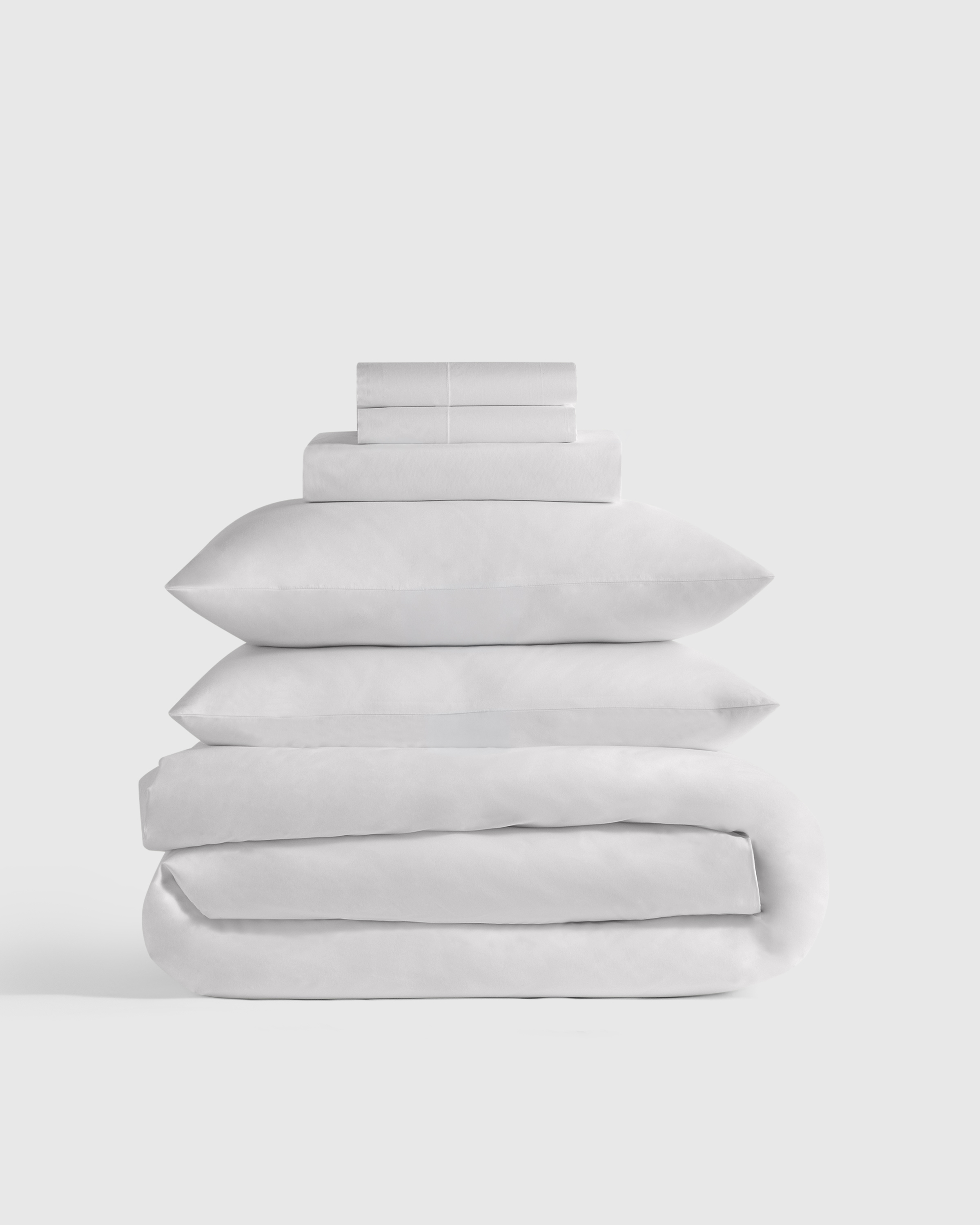 White Organic Crisp & Smooth Cotton Deluxe Bedding Bundle
