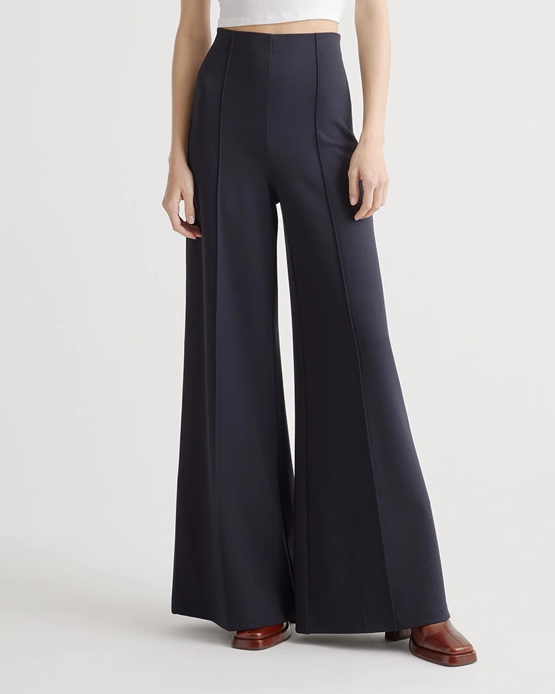 Ultra-Stretch Ponte Super Wide Leg Pants