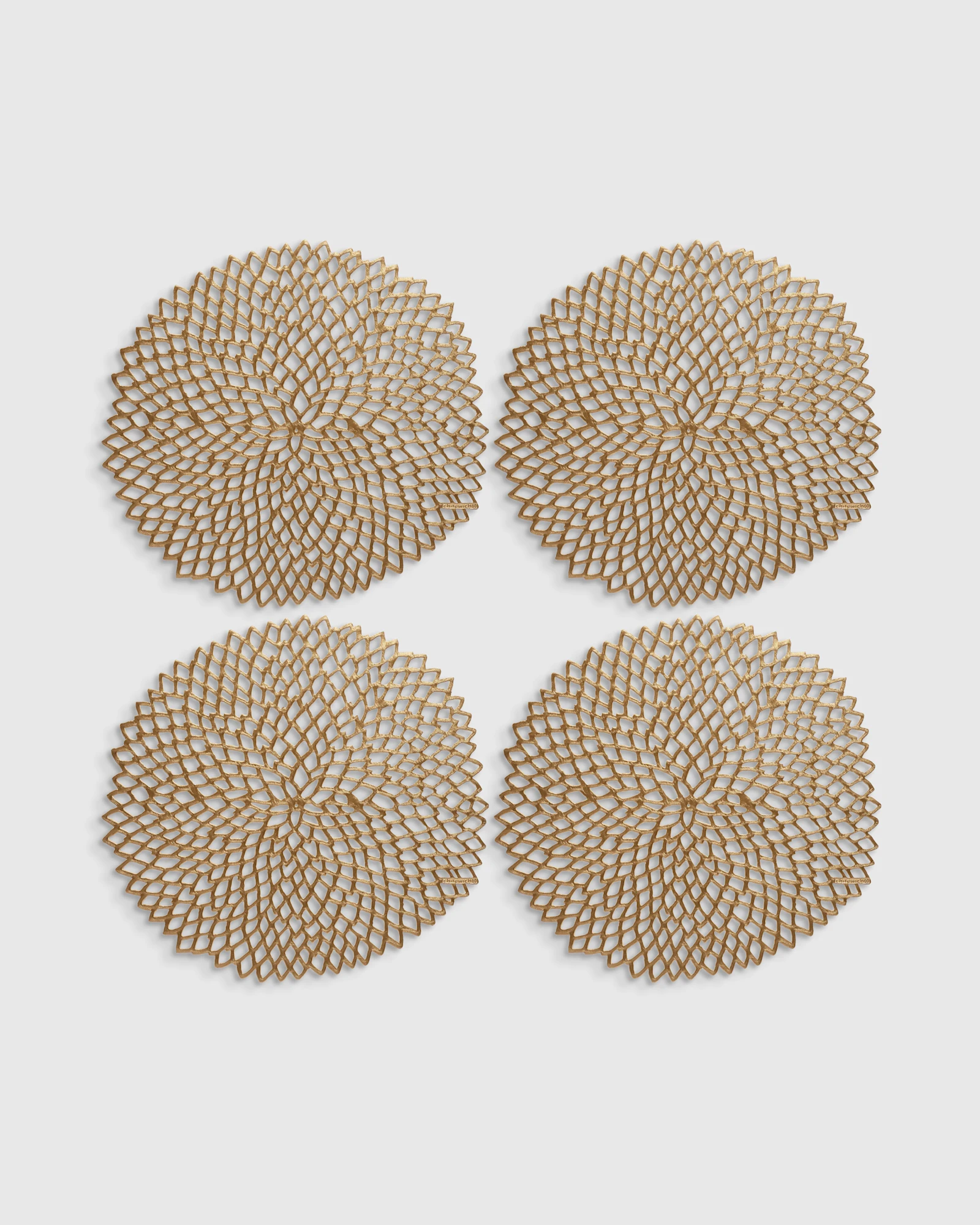 Chilewich Pressed Dahlia Placemats, Set of 4