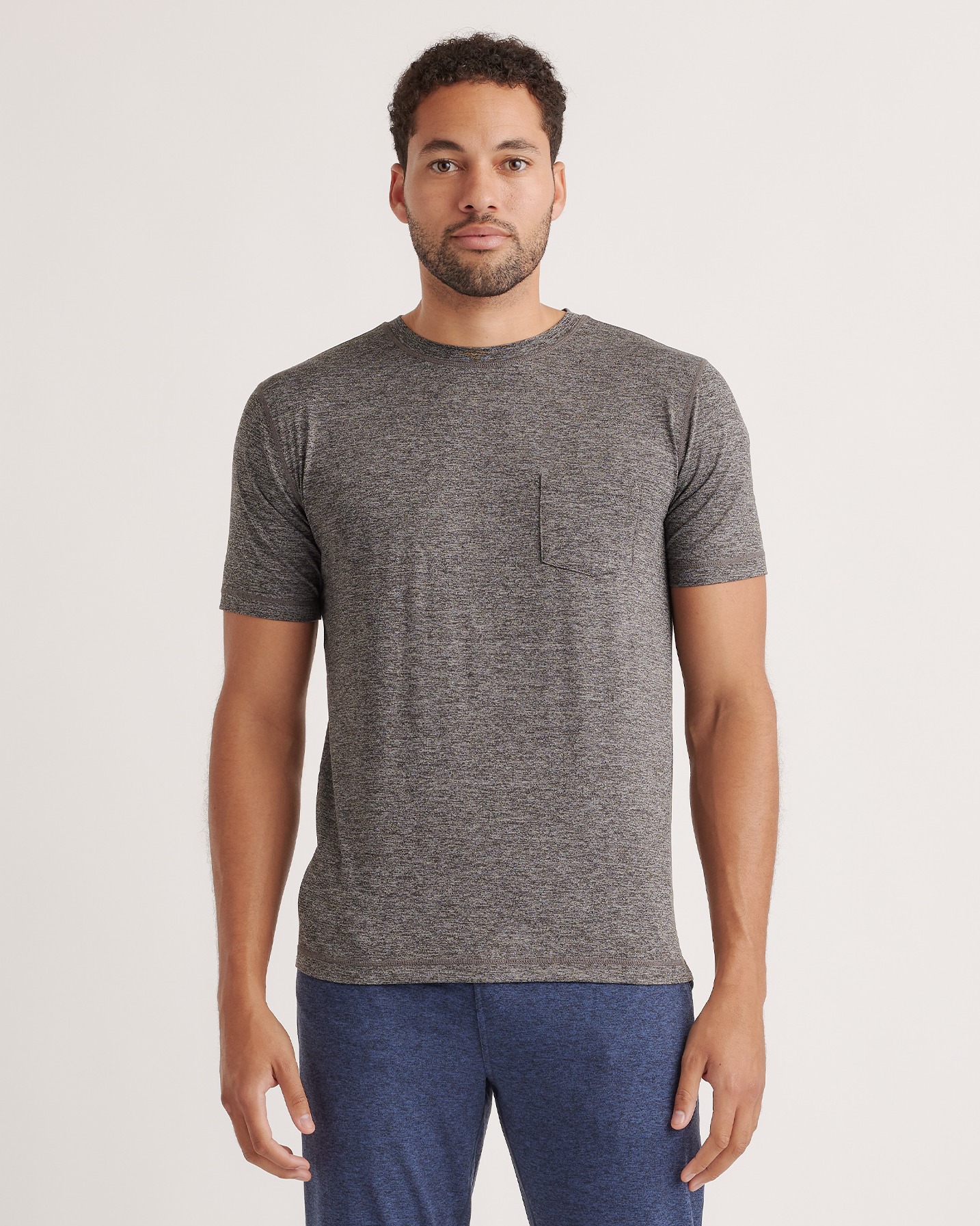 Charcoal Flowknit Breeze Performance Pocket Tee