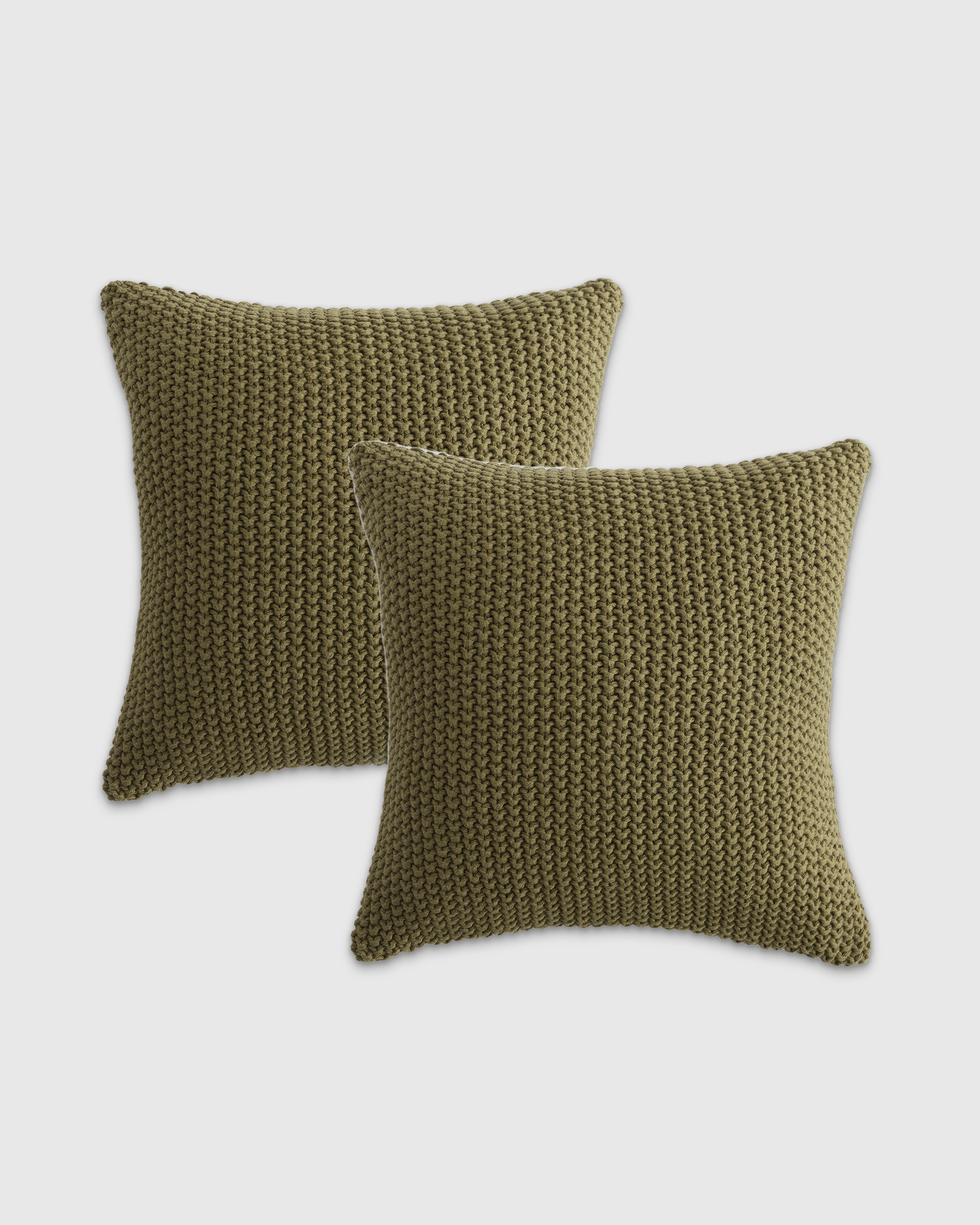 Cotton Fisherman Pillow Cover (Set of 2) - Olive