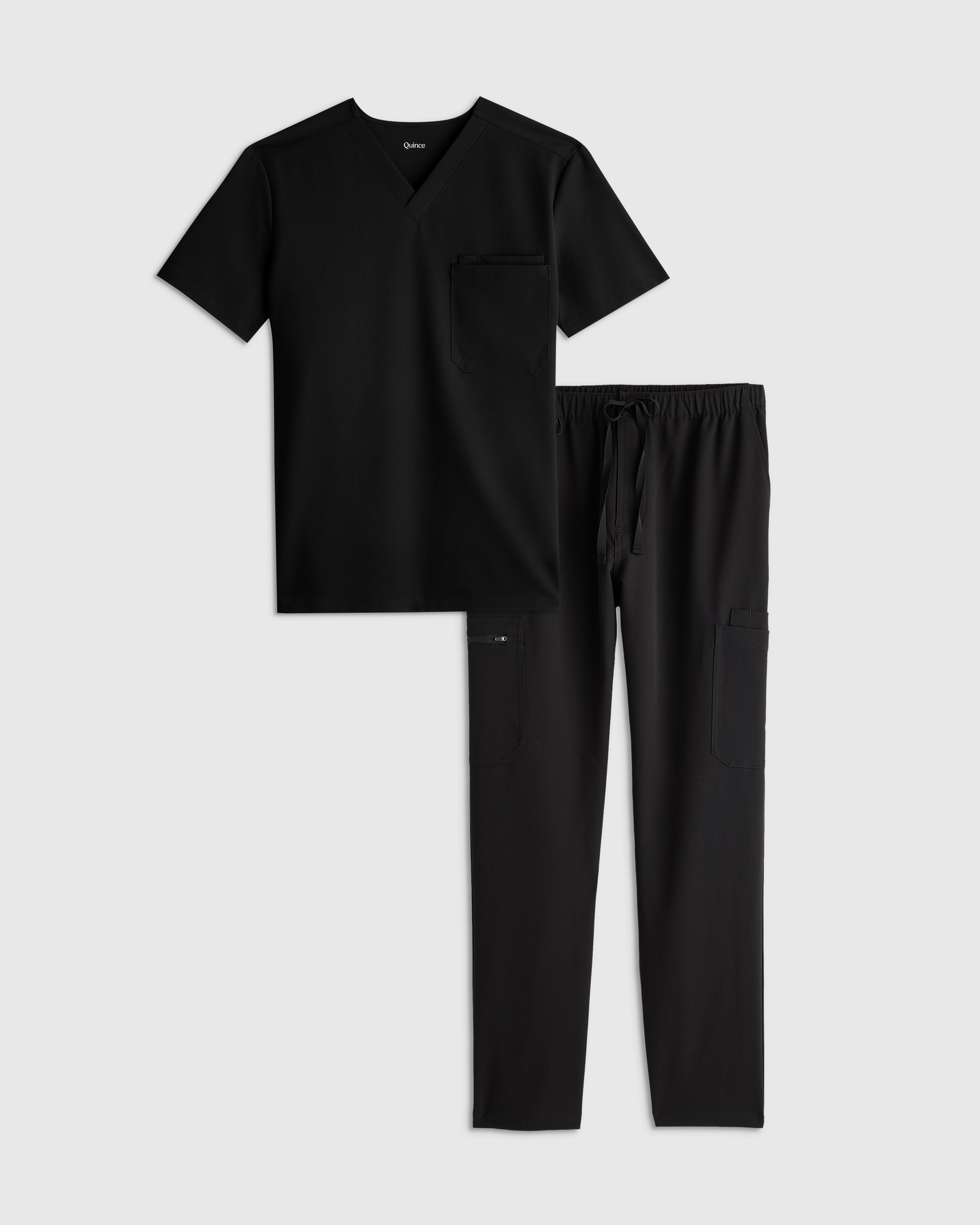 Bold Black Men's AeraFlex Scrubs Cargo Set