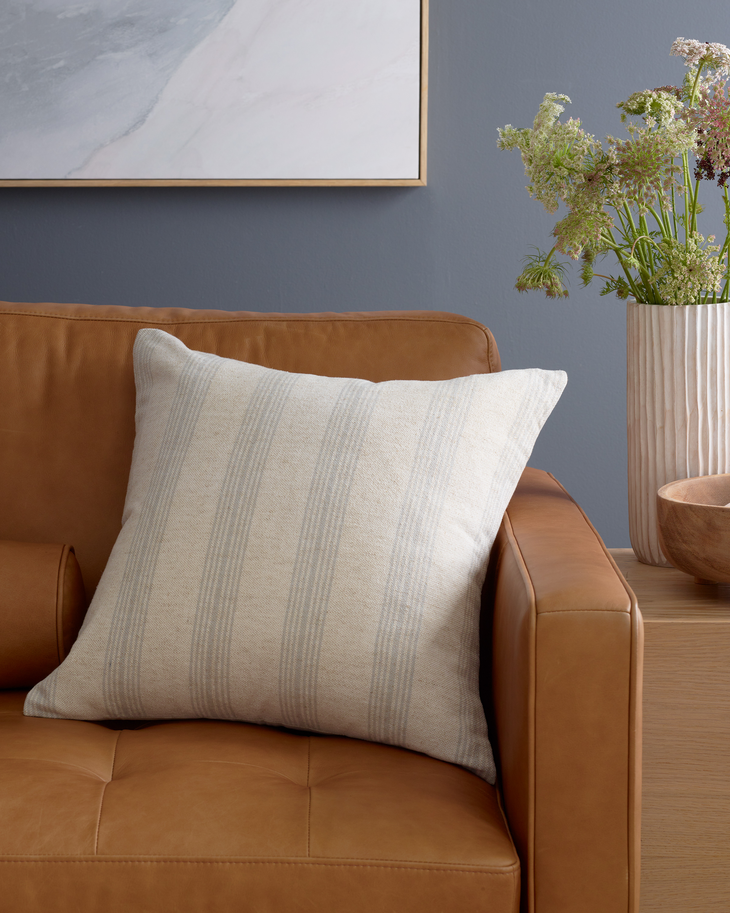 Neutral Stripe Pillow cover