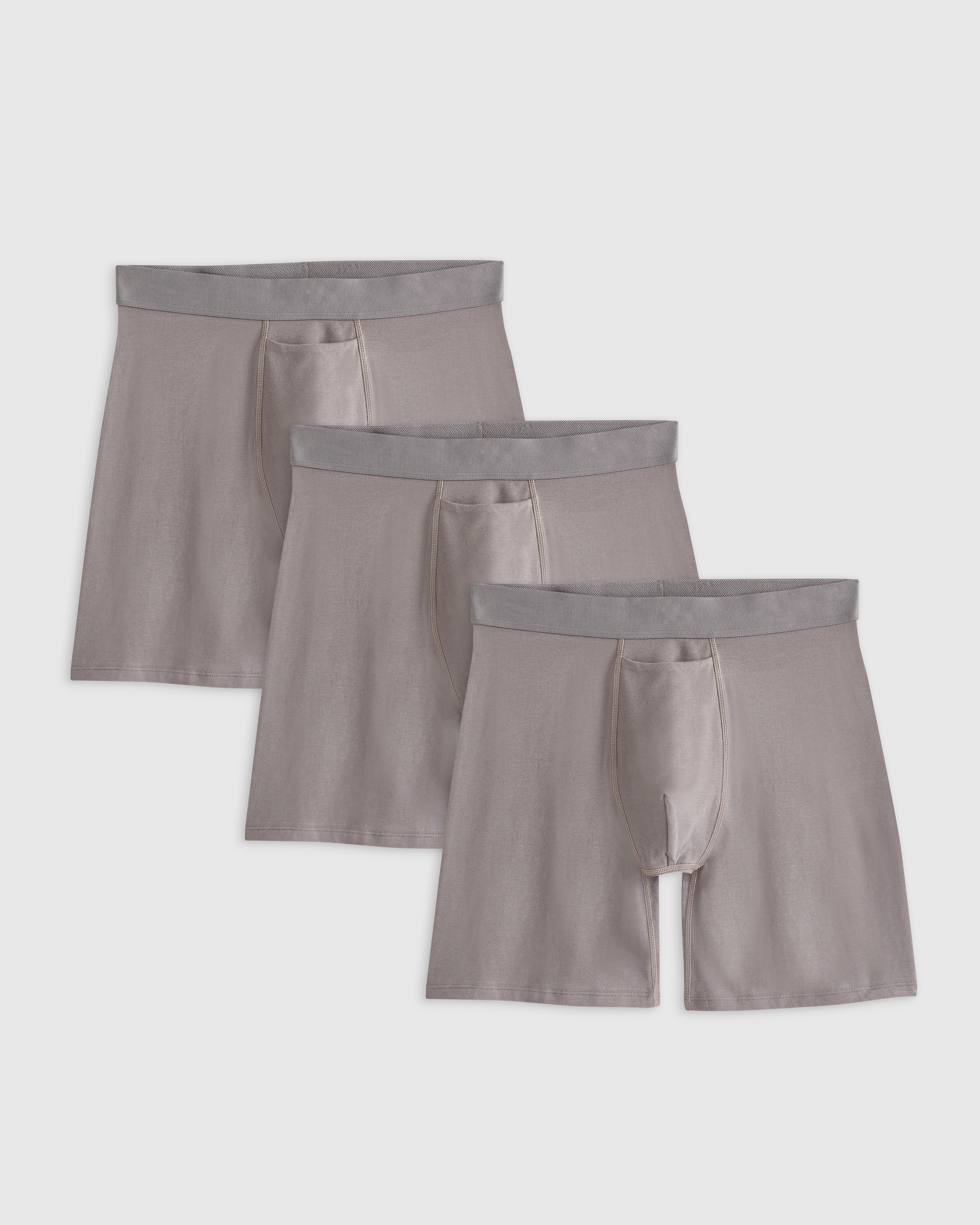 Organic Cotton 6'' Boxer Brief (3-pack) in Grey