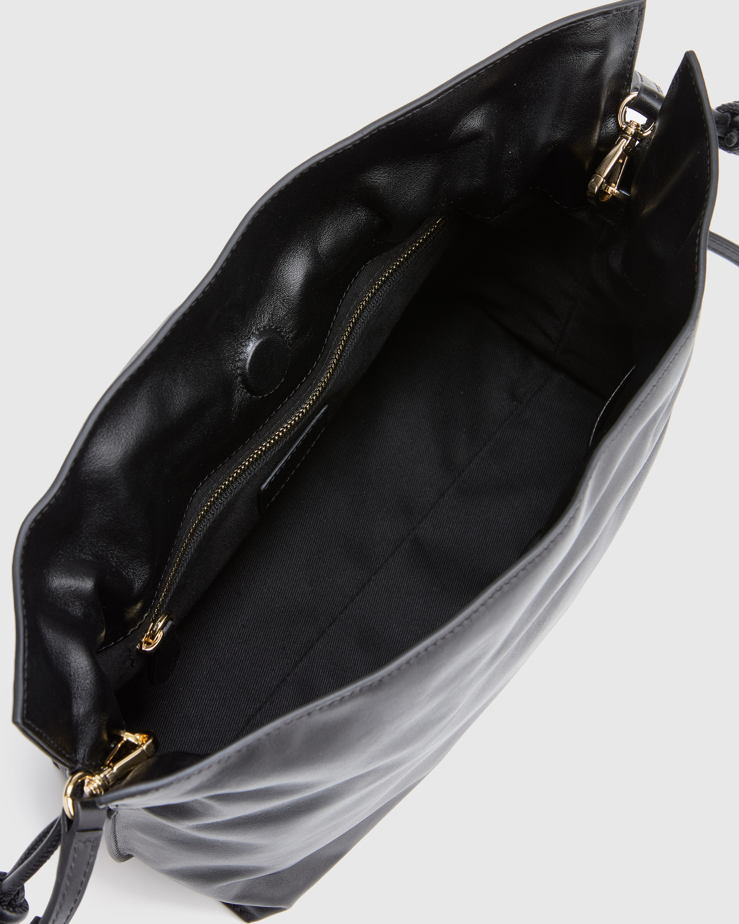 Mini Woven Drawstring Pouch - PU Leather Crossbody Shoulder Bag For Women