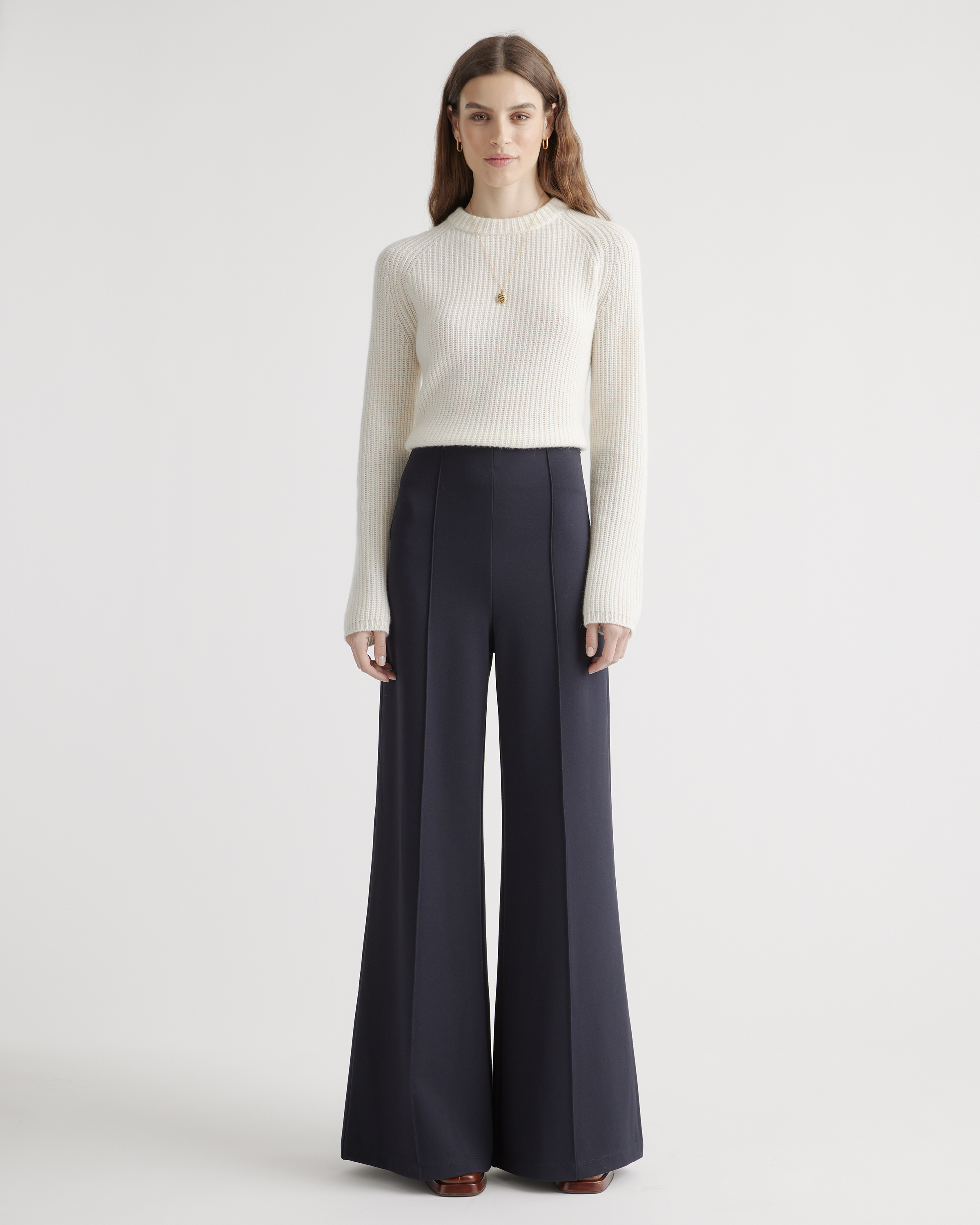 Ultra-Stretch Ponte Super Wide Leg Pants
