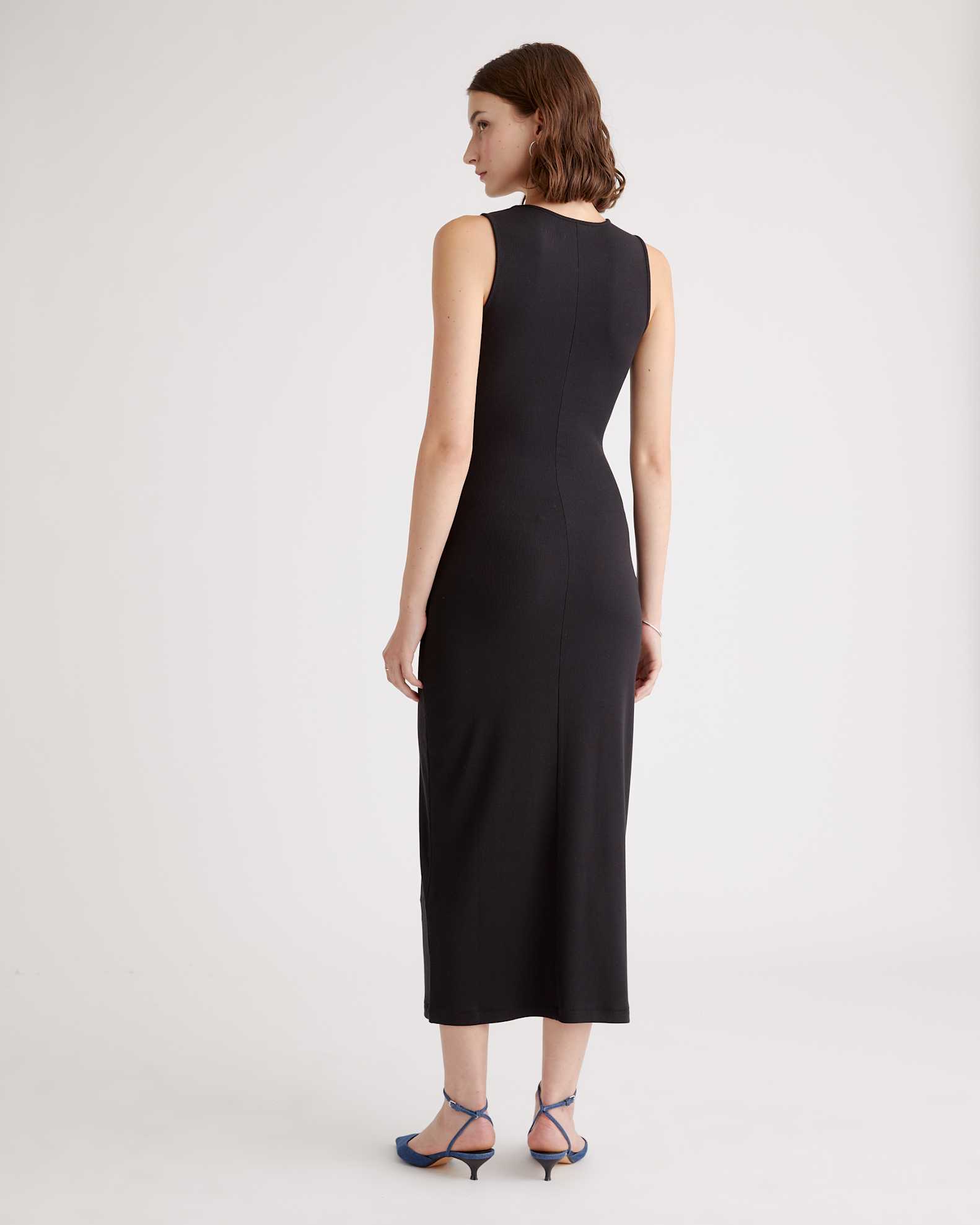 long black knit tank dress MIKUTA | The Black Halter Long Knit Dress | Designer Clothes & Apparel | XL