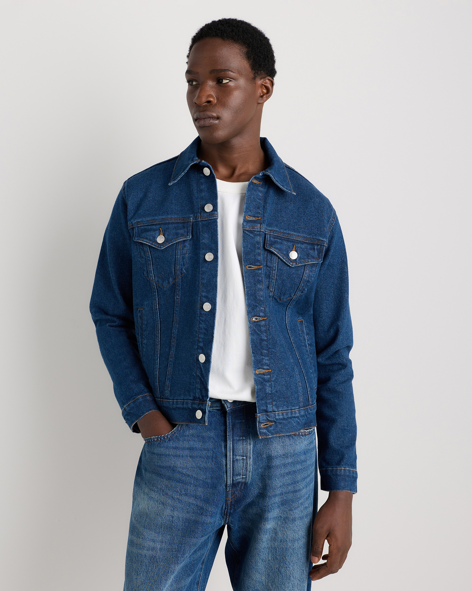 Dark Indigo Comfort Stretch Denim Jacket