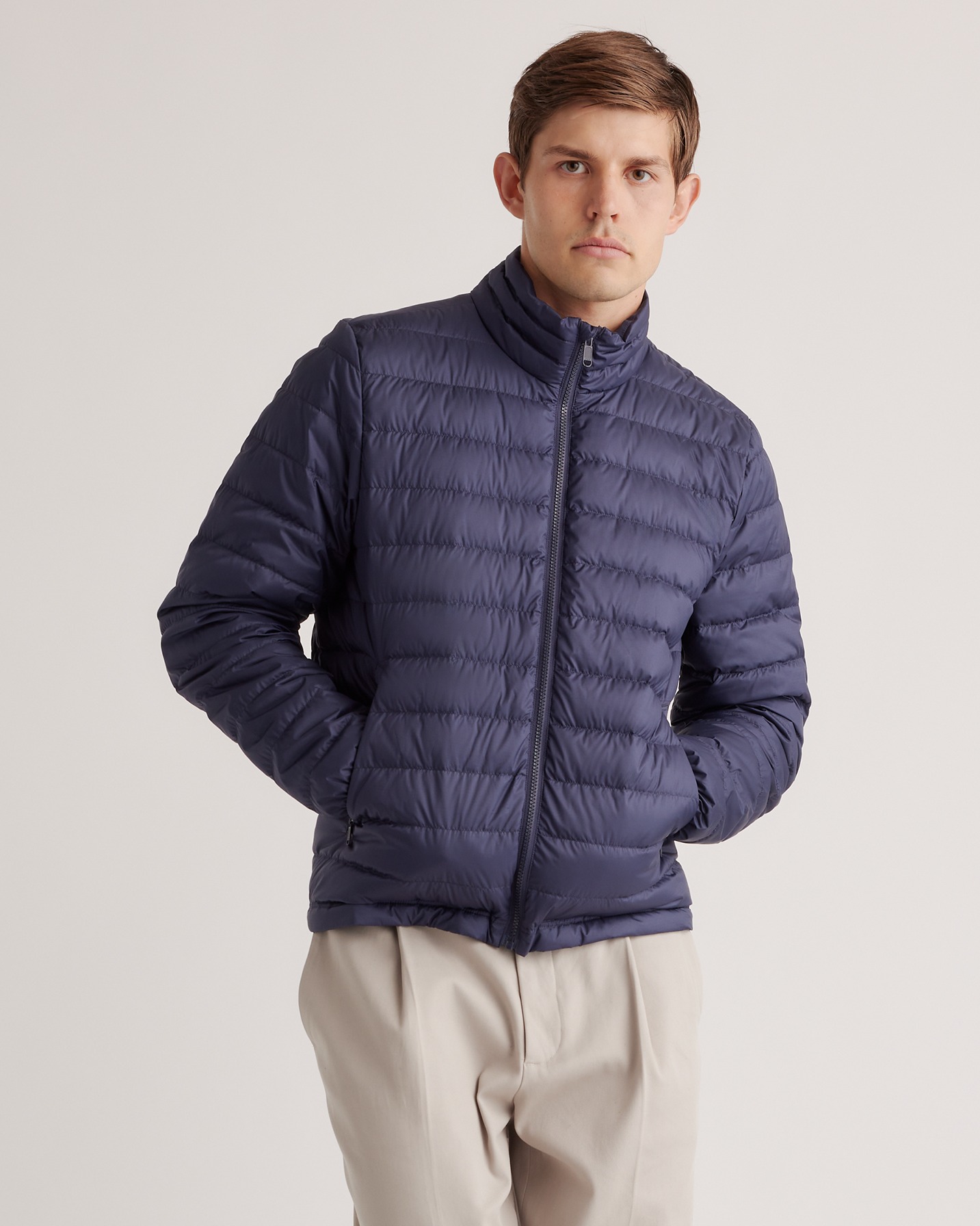 Quince Men's Lightweight Down Packable Puffer Jacket In Navy