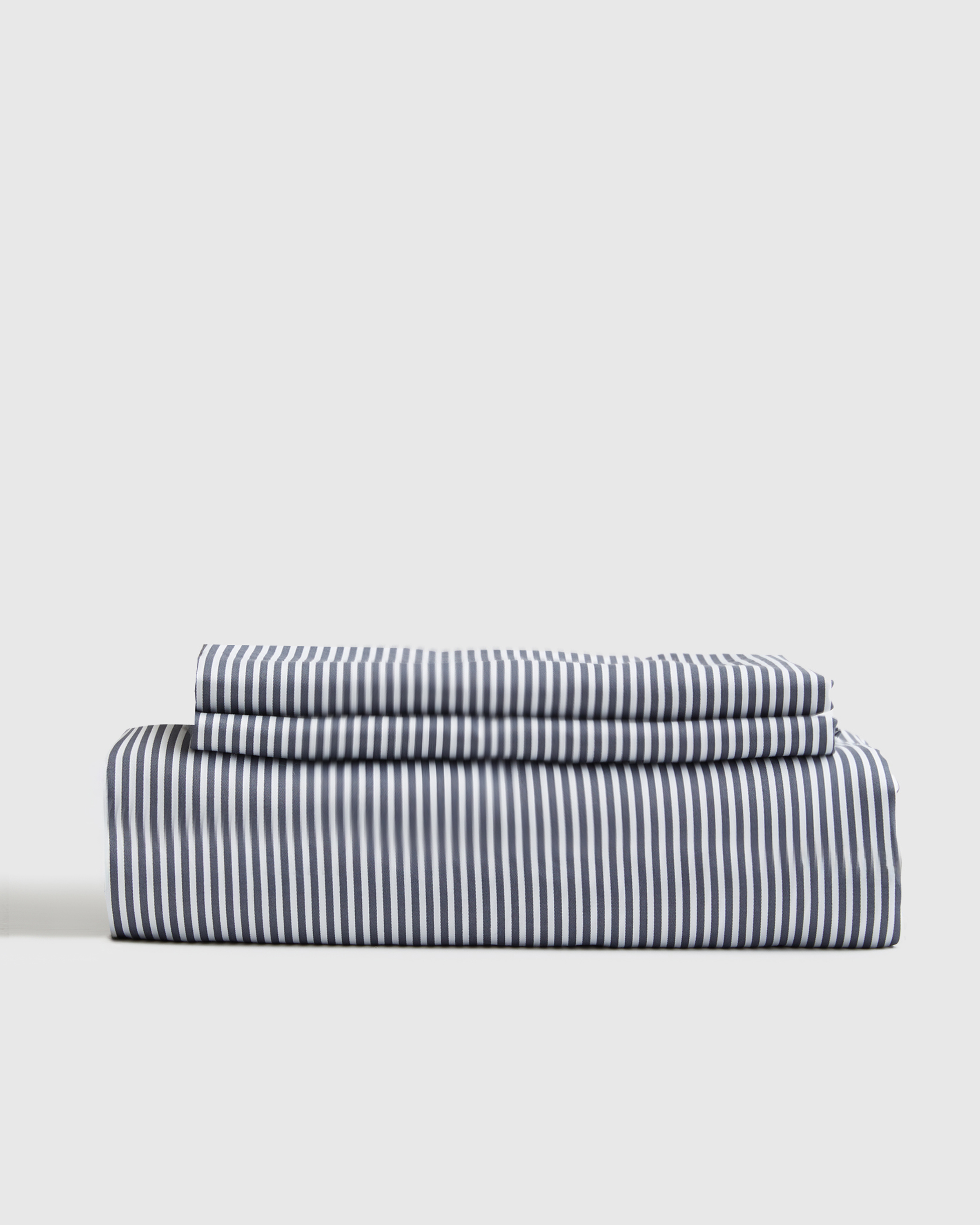 Oxford Stripe Classic Organic Percale Fitted Sheet Set