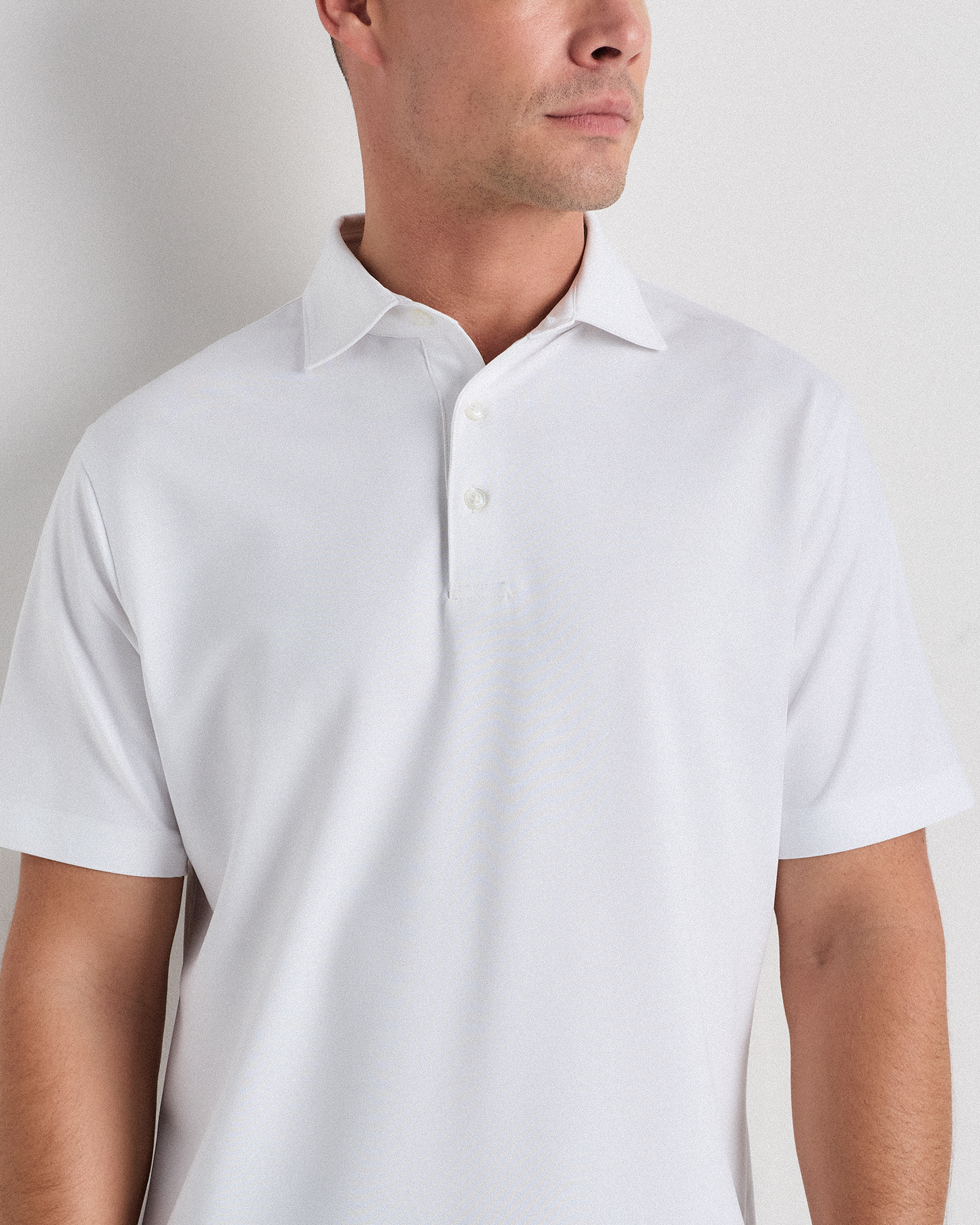 メンズウェア FR2 GOLF Dry Mesh Polo Shirt White M Performance Mesh Golf Polo in White