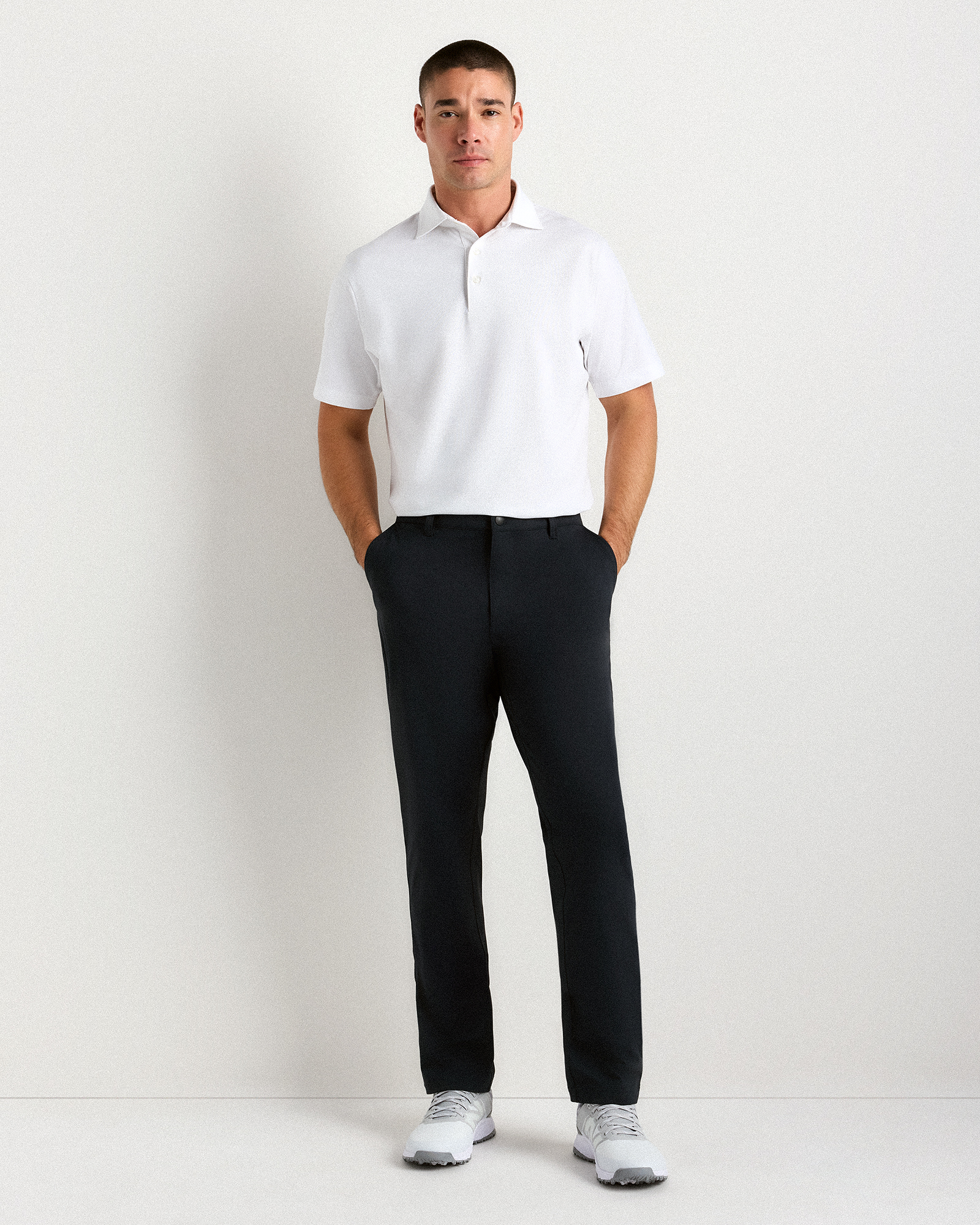 メンズウェア FR2 GOLF Dry Mesh Polo Shirt White M Performance Mesh Golf Polo in White