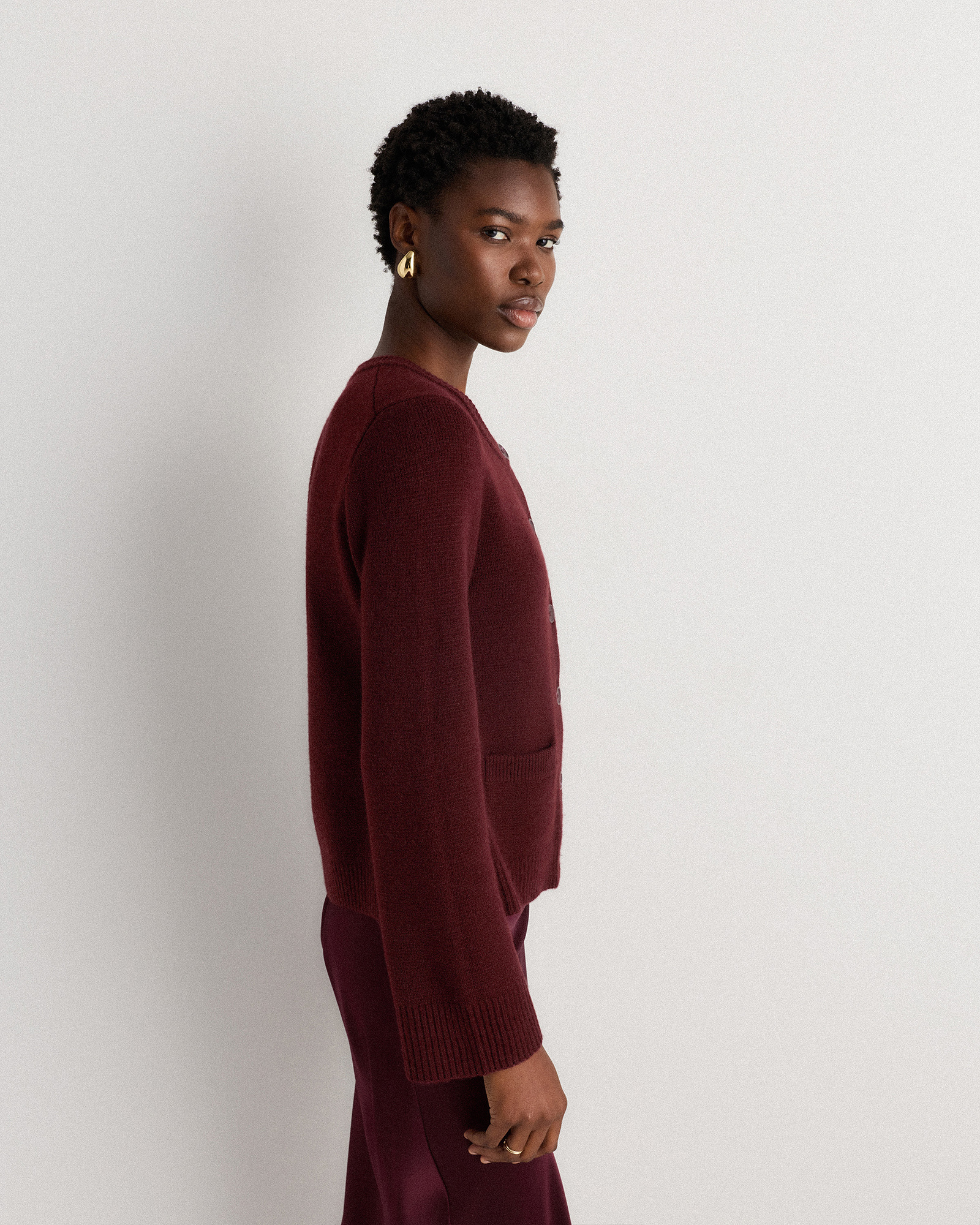 Mongolian Cashmere Structured Cardigan
