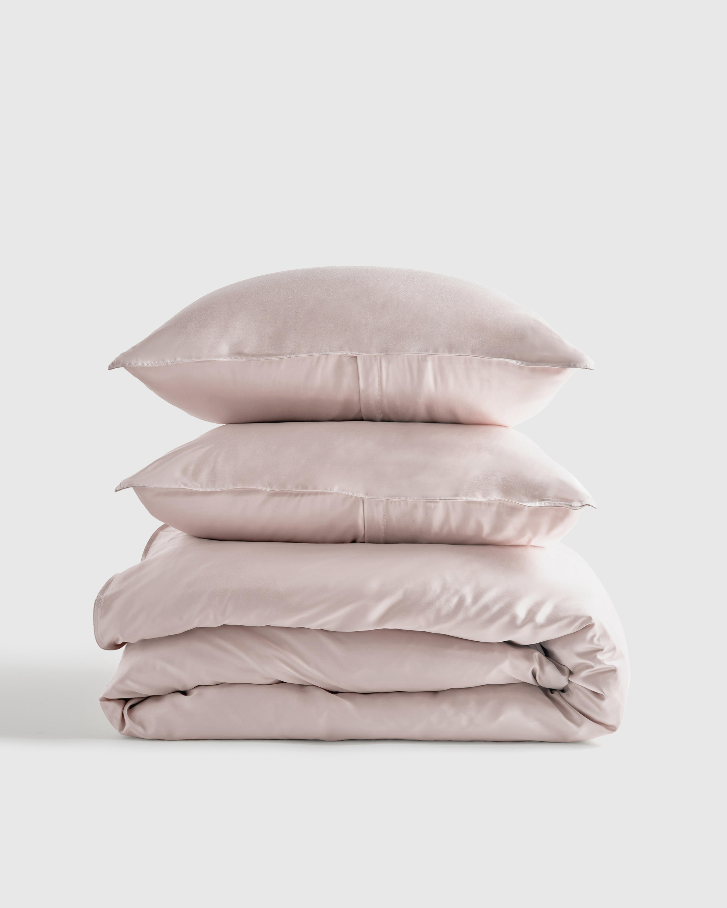 Bamboo Duvet Cover Set, Full/Queen, Soft Blush