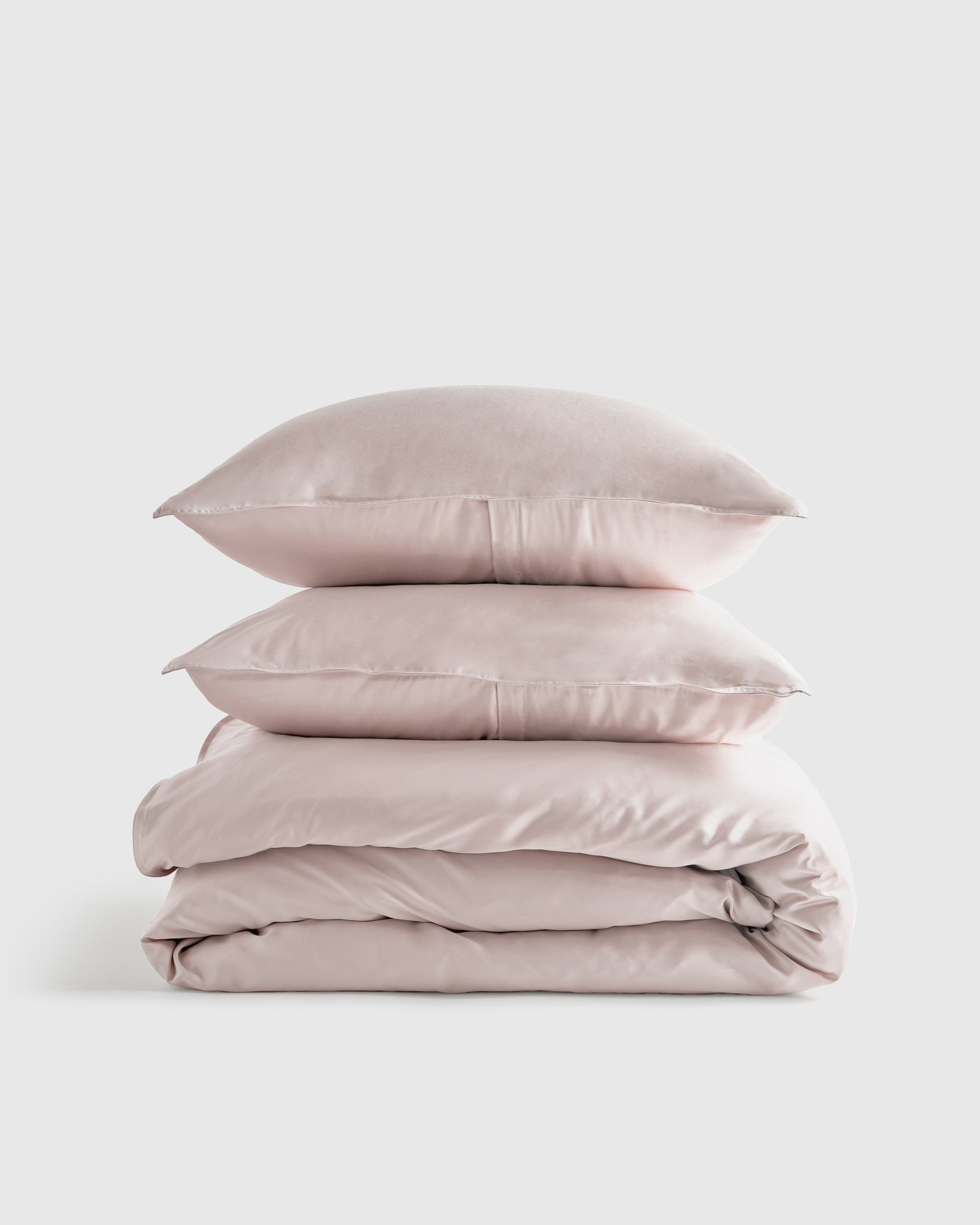 Soft Blush Bamboo Duvet Cover Set