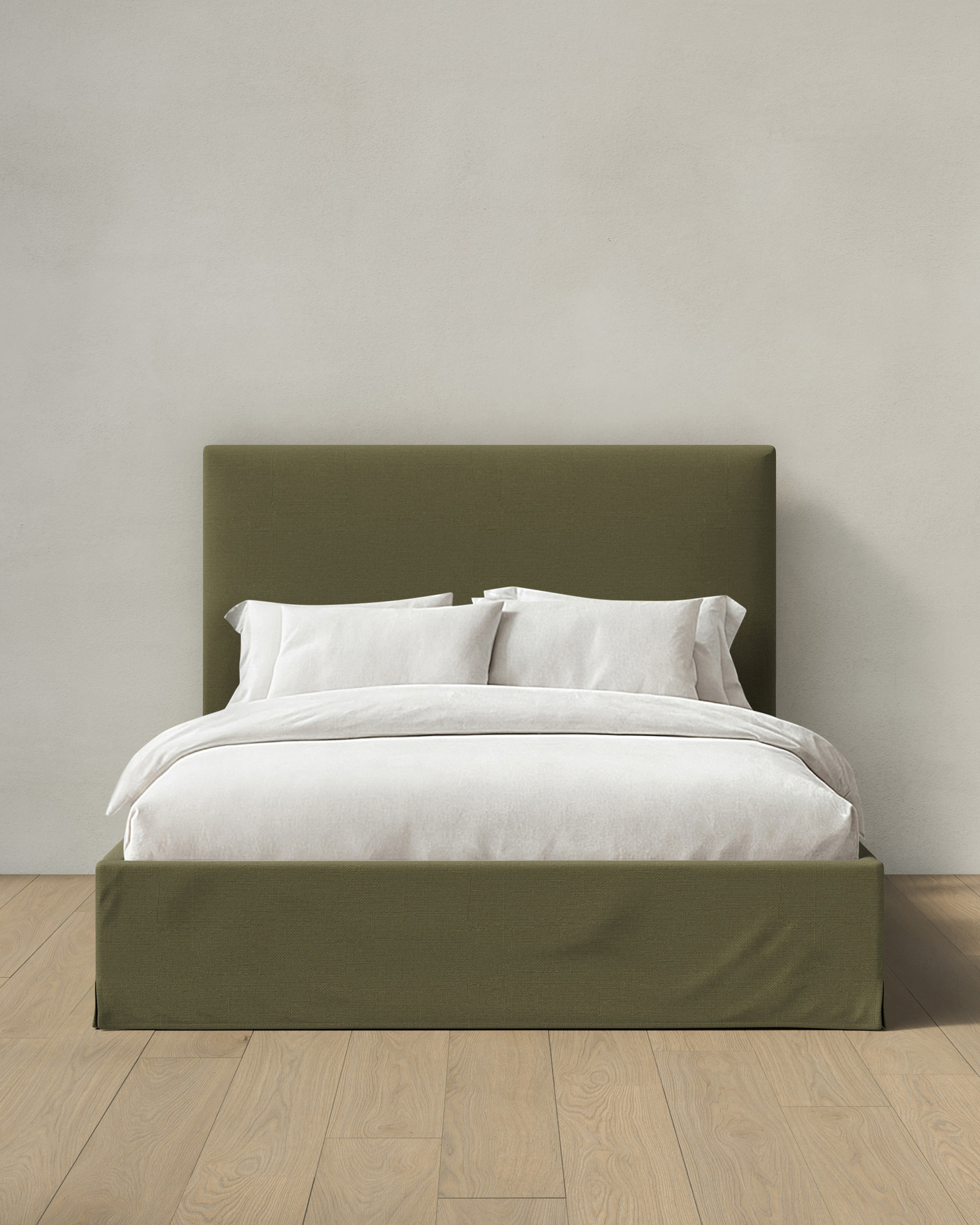 Olive Slipcover Bed in 100% Linen