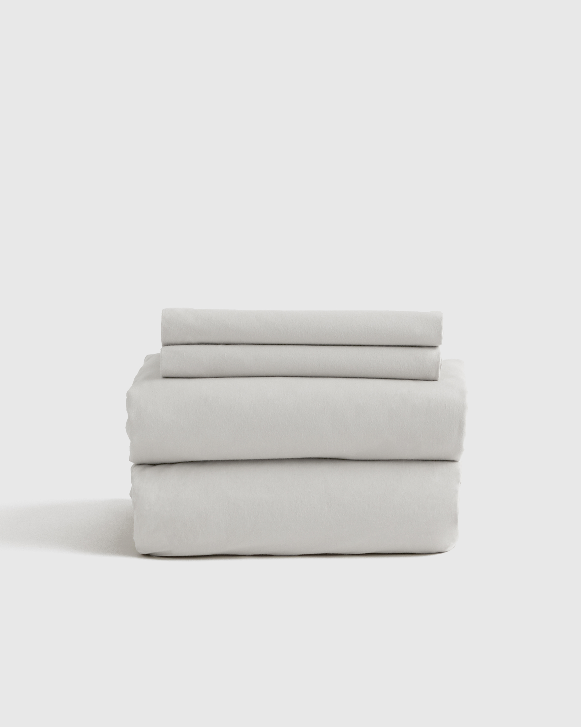 Light Grey Organic Brushed Cotton Sheet Set