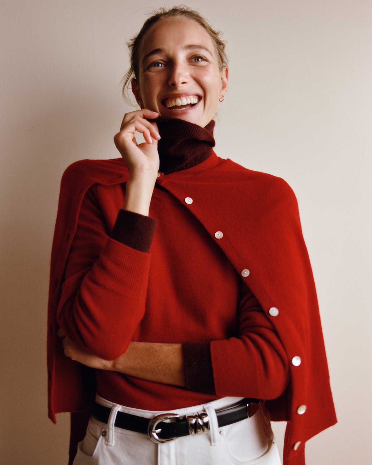 Mongolian Cashmere Cardigan Sweater
