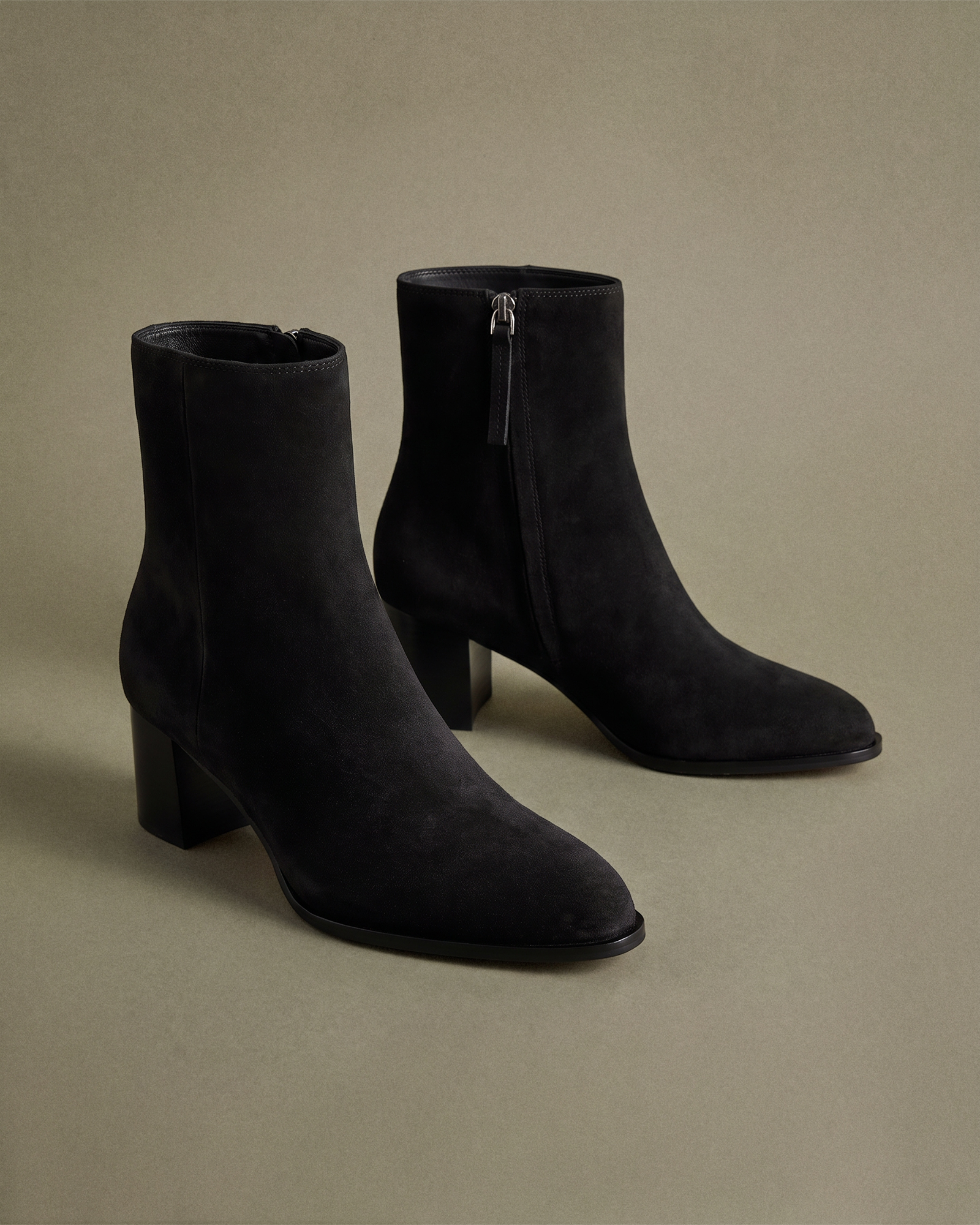 Italian Leather Heeled Ankle Boot