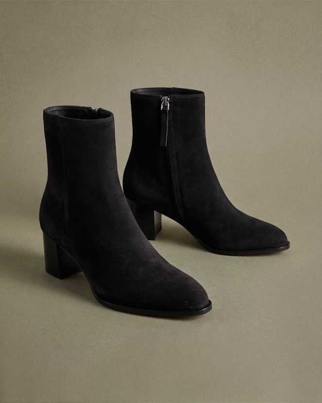 Italian Leather Heeled Ankle Boot