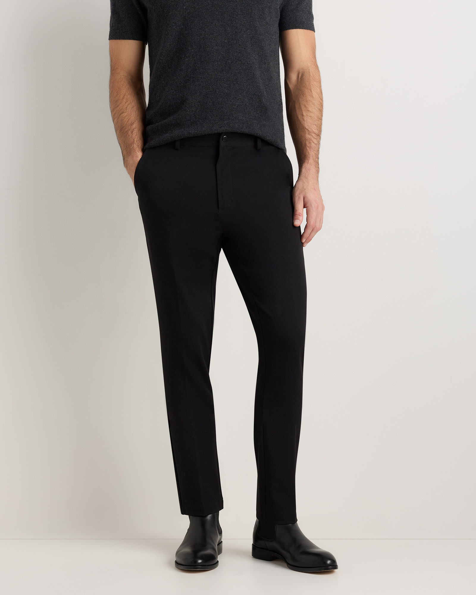 Black Ultra-Stretch 24/7 Smart Chinos - Slim 
