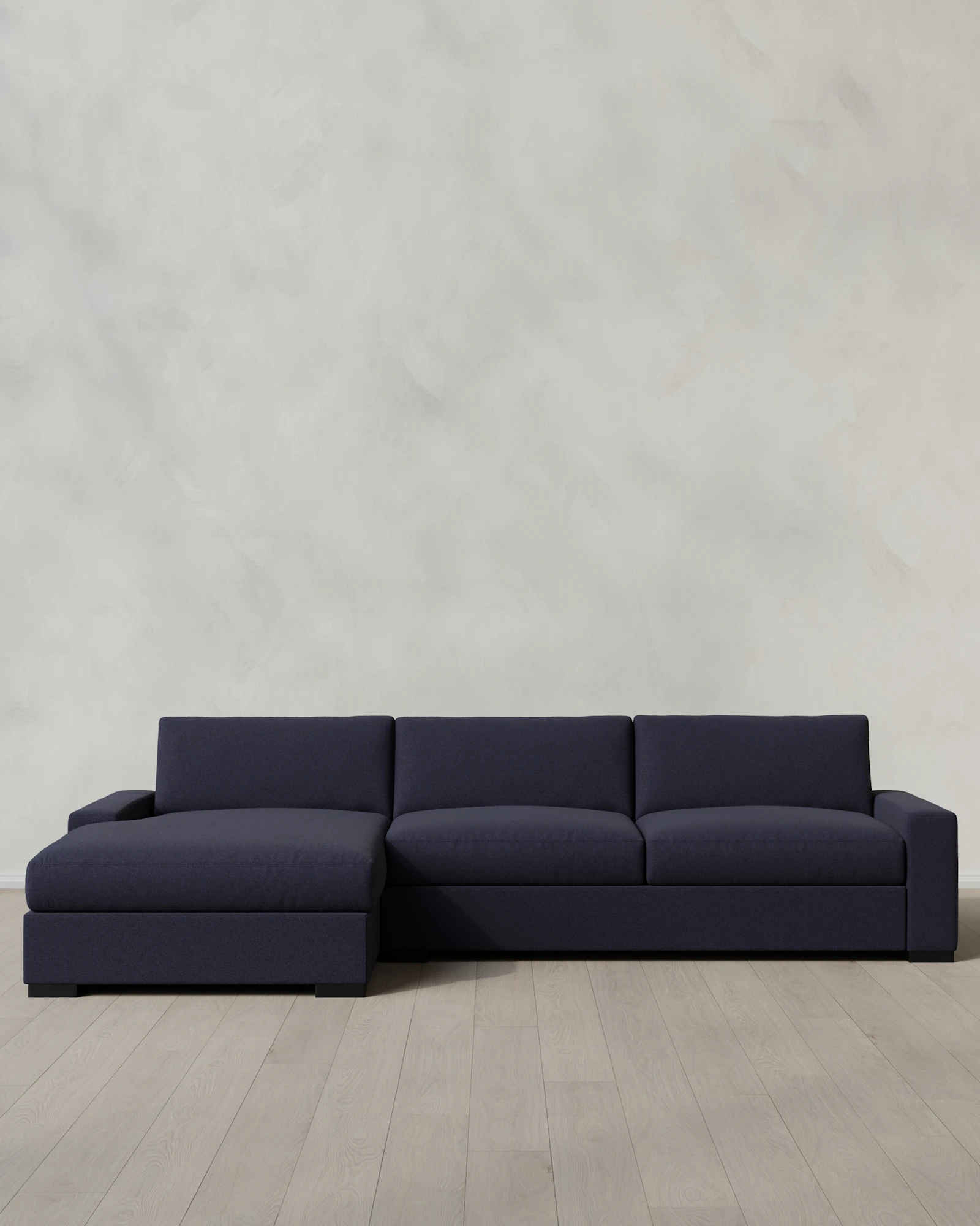 Performance Basketweave Track Arm Chaise Sectional