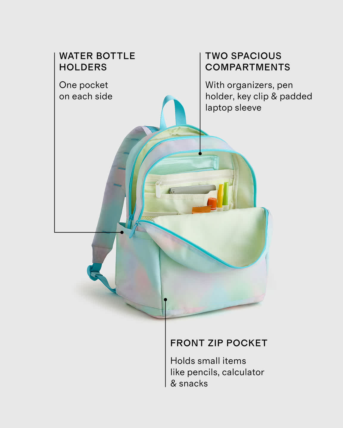 backpack with laptop sleave doubling as water sleav adidas Prime 7 for Laptop, School and Travel, 37L : Clothing, Shoes & Jewelry making it one of the best backpacks for upper elementary students who carry more books and need more organization than a single Buffalo Black Leather Unisex Double