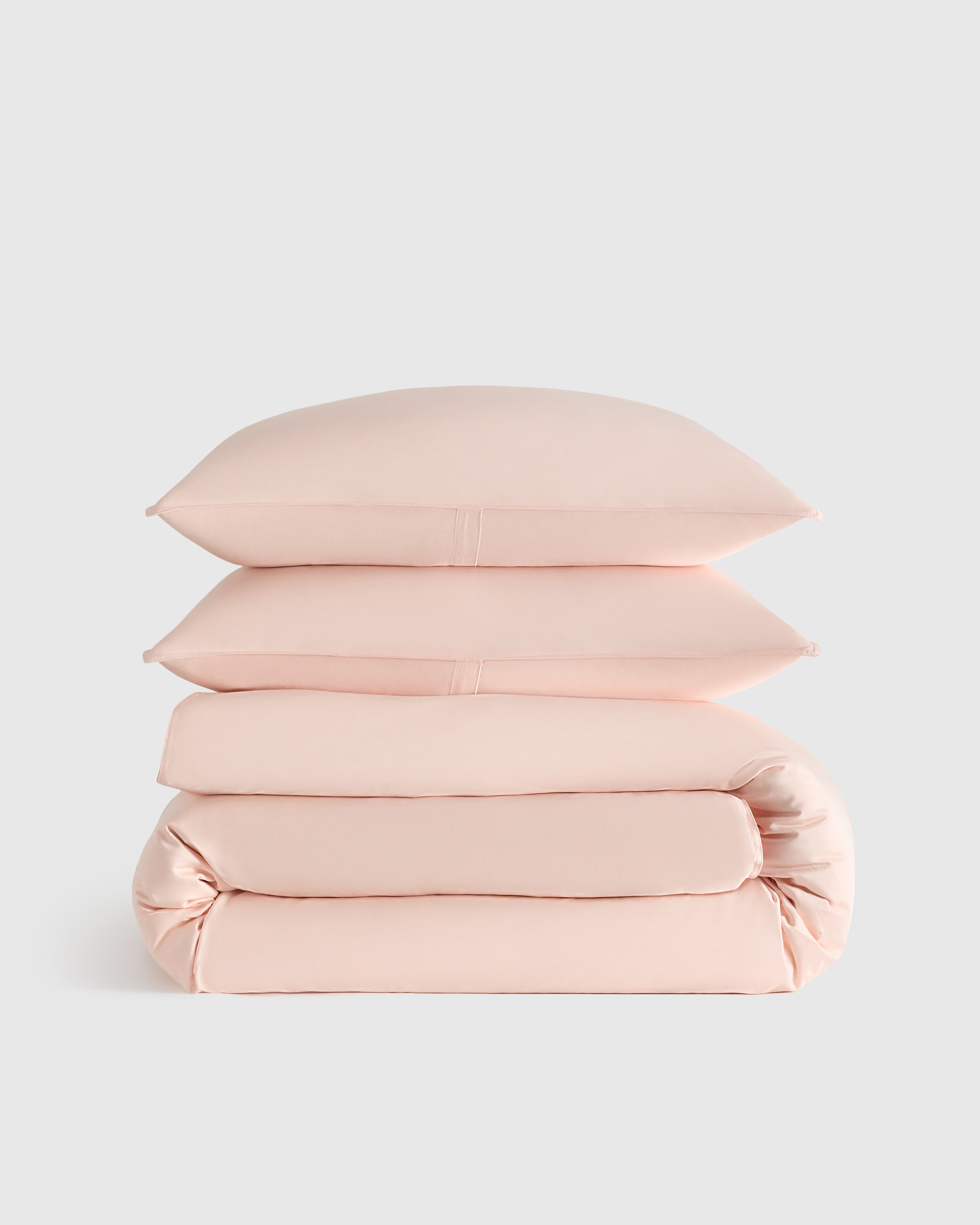 Soft Pink Bamboo Duvet Cover Set