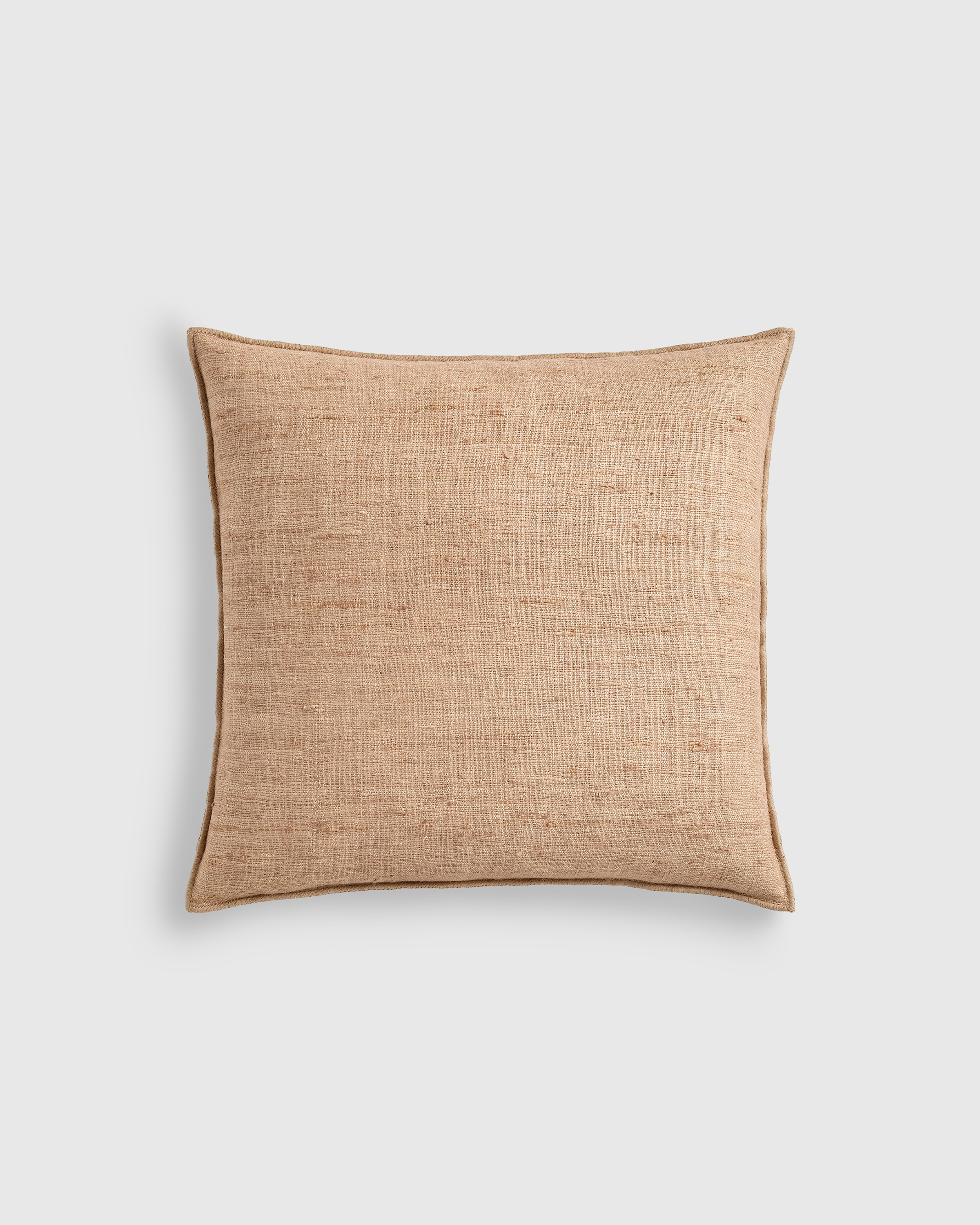 Sand Raw Silk Textured Pillow Cover