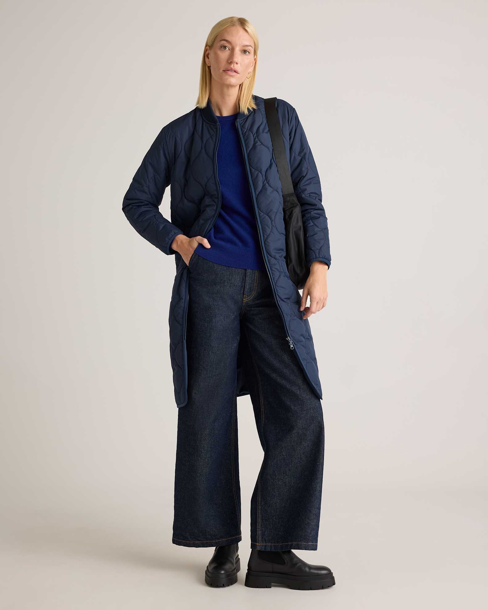 Featherless Quilted Puffer Long Coat