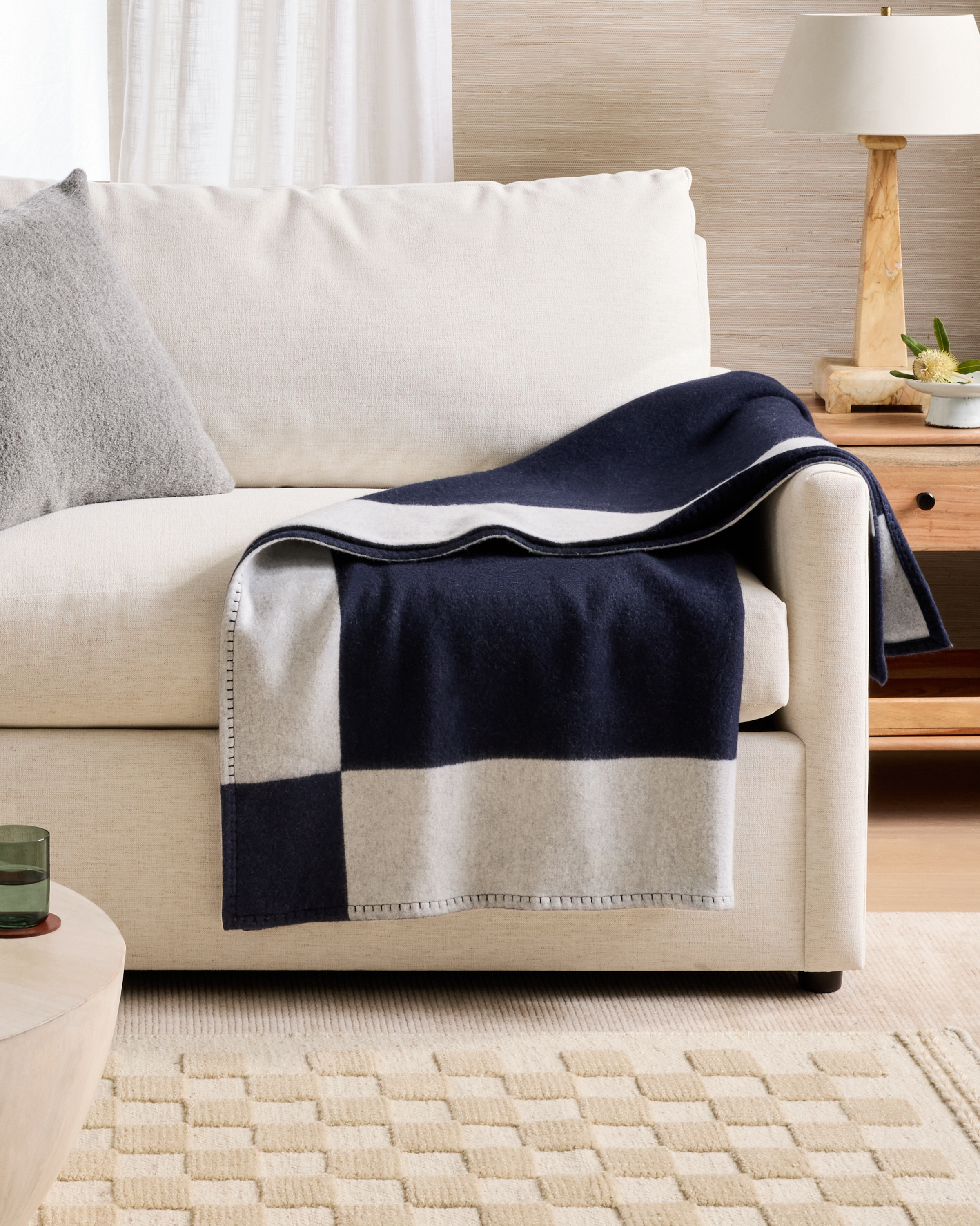 Merino Wool & Cashmere Luxury Throw - Thumbnail 2