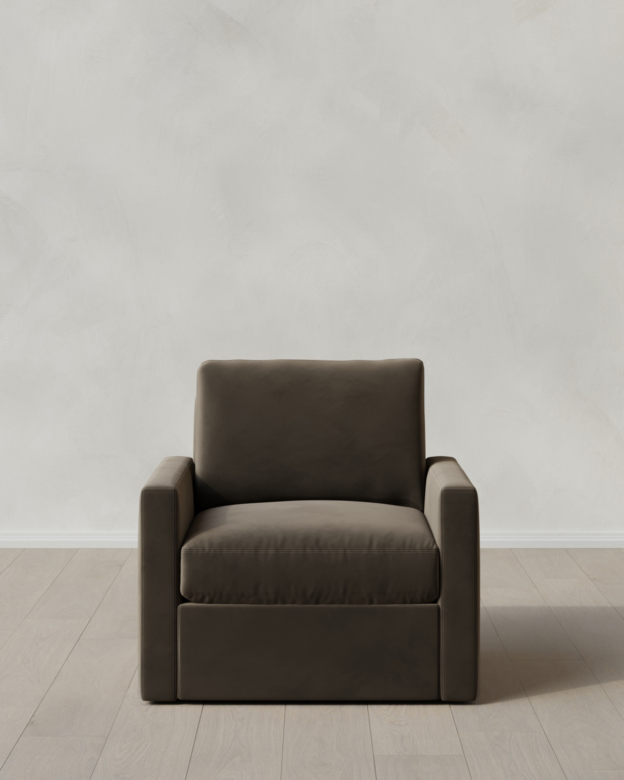 Sable Brennan Swivel Chair in Performance Velvet
