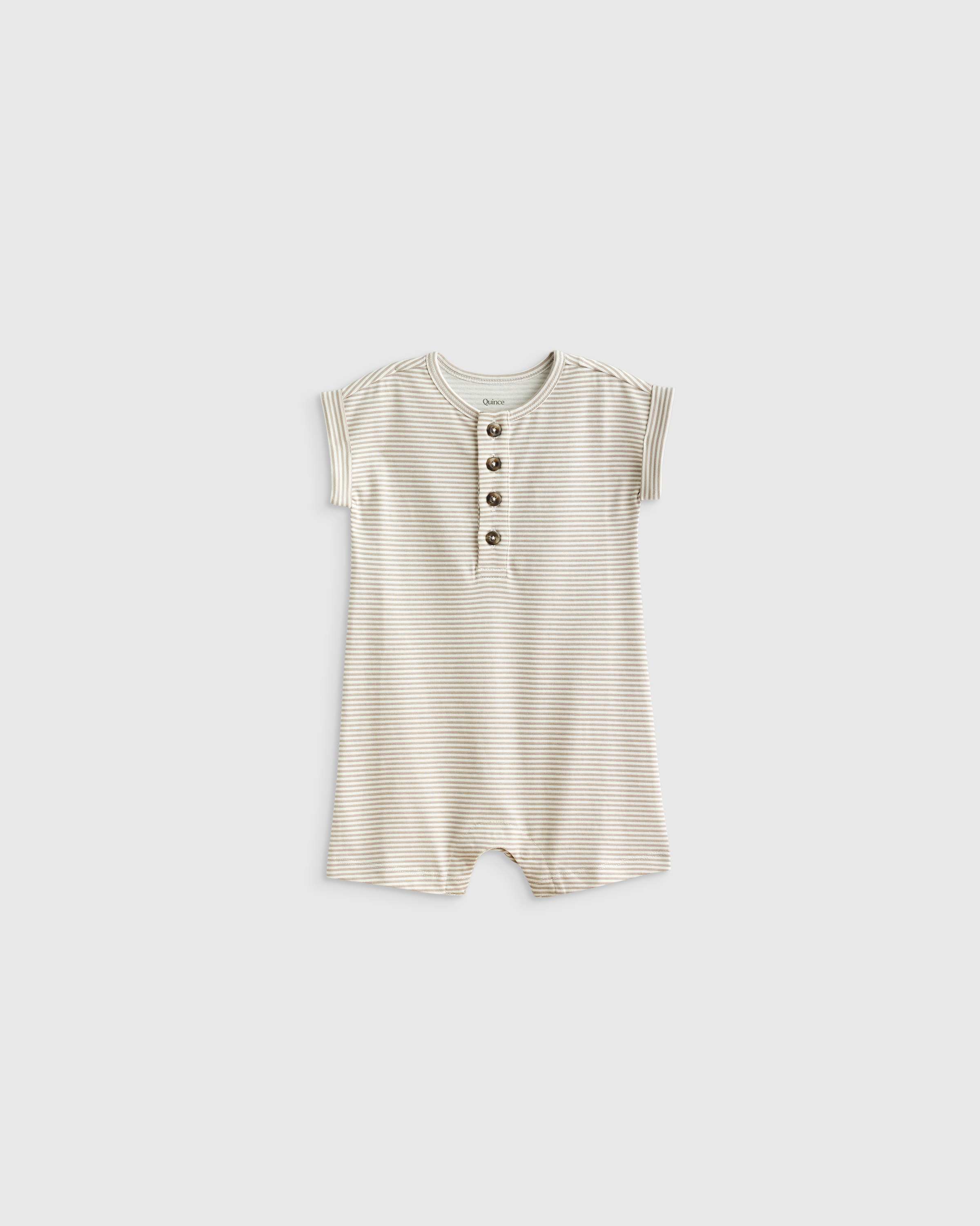 dove-stripe 100% Organic Cotton Romper 