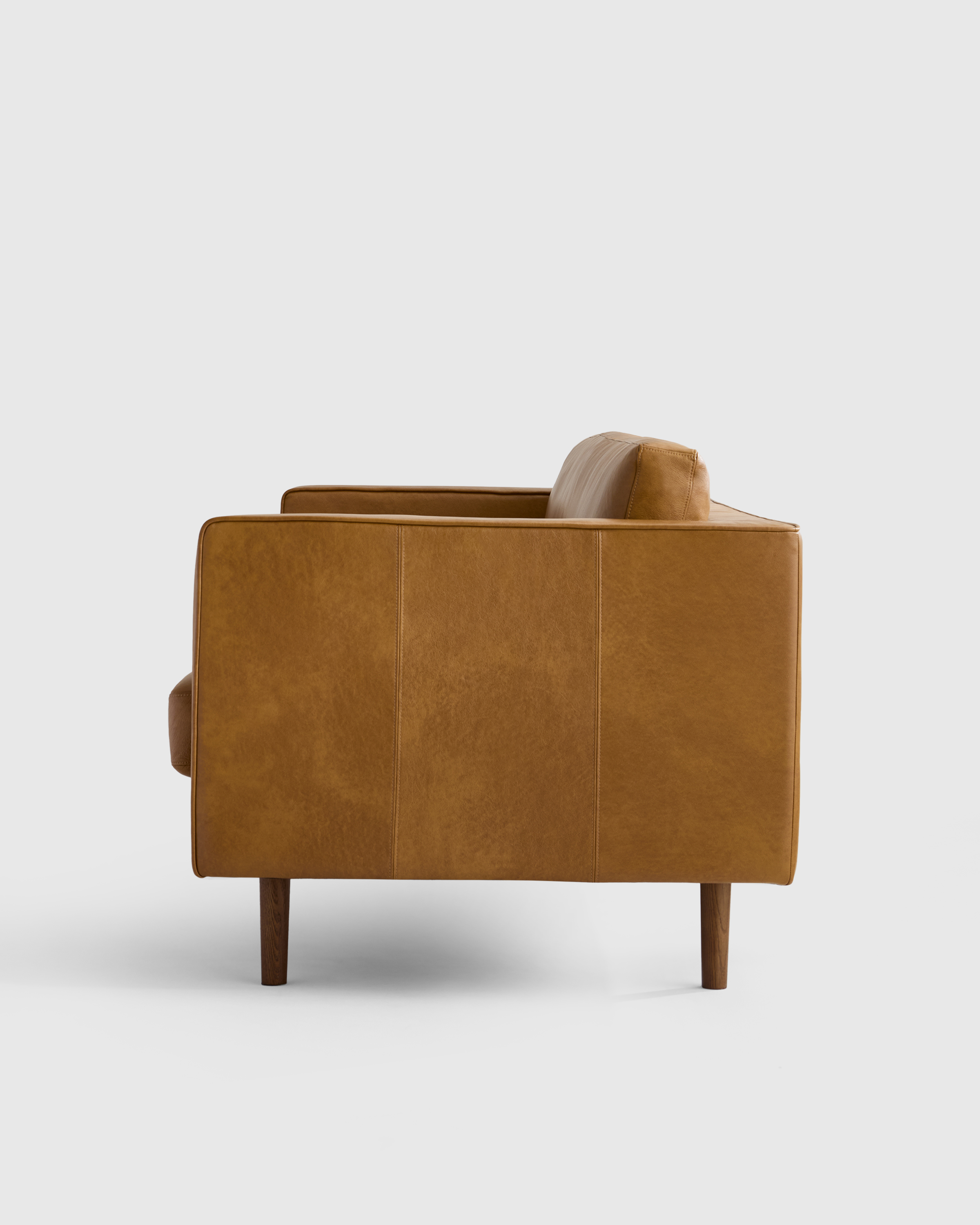 Italian Leather Midcentury Sofa - Thumbnail 5