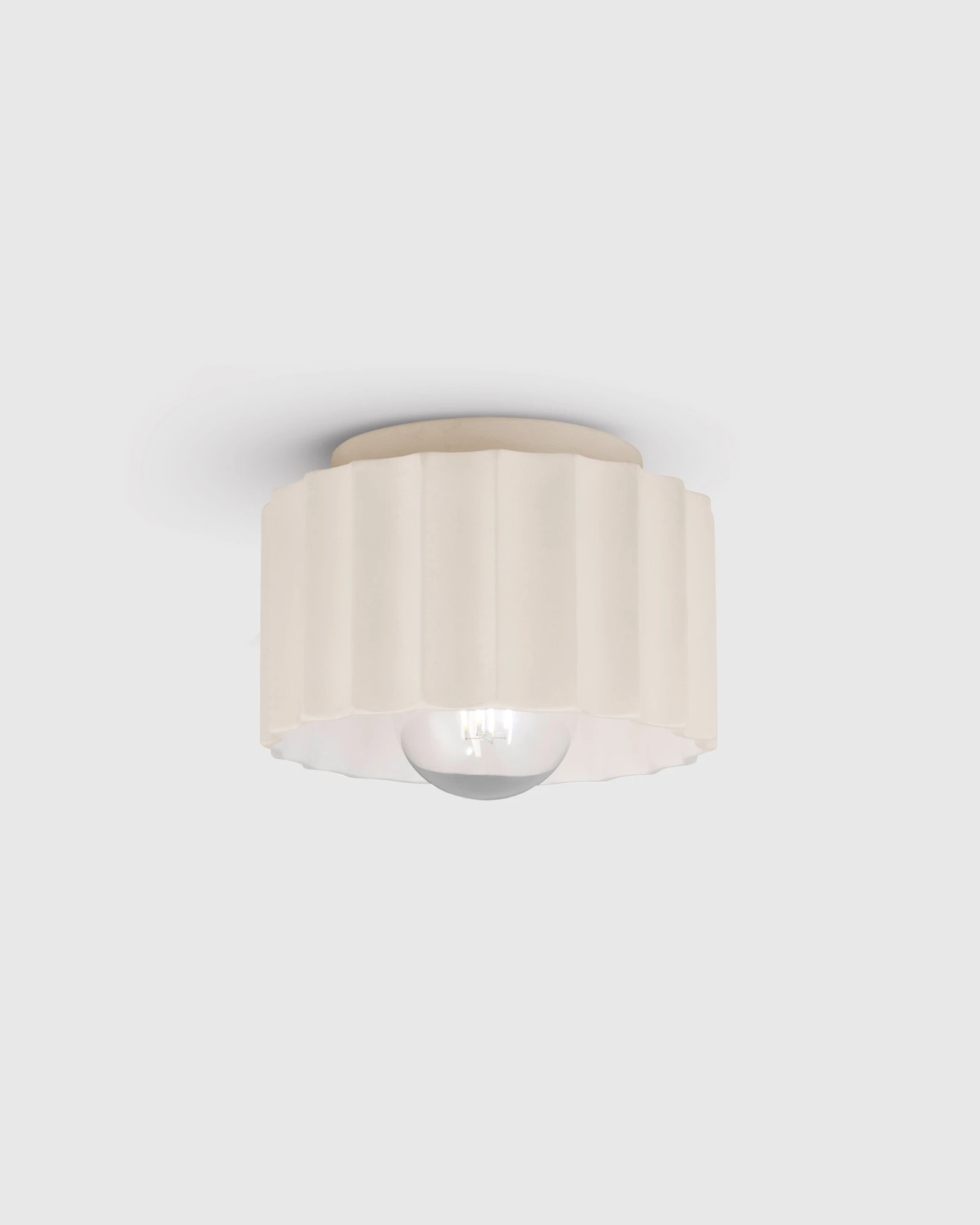 Scalloped Ceramic Flush Mount / Sconce